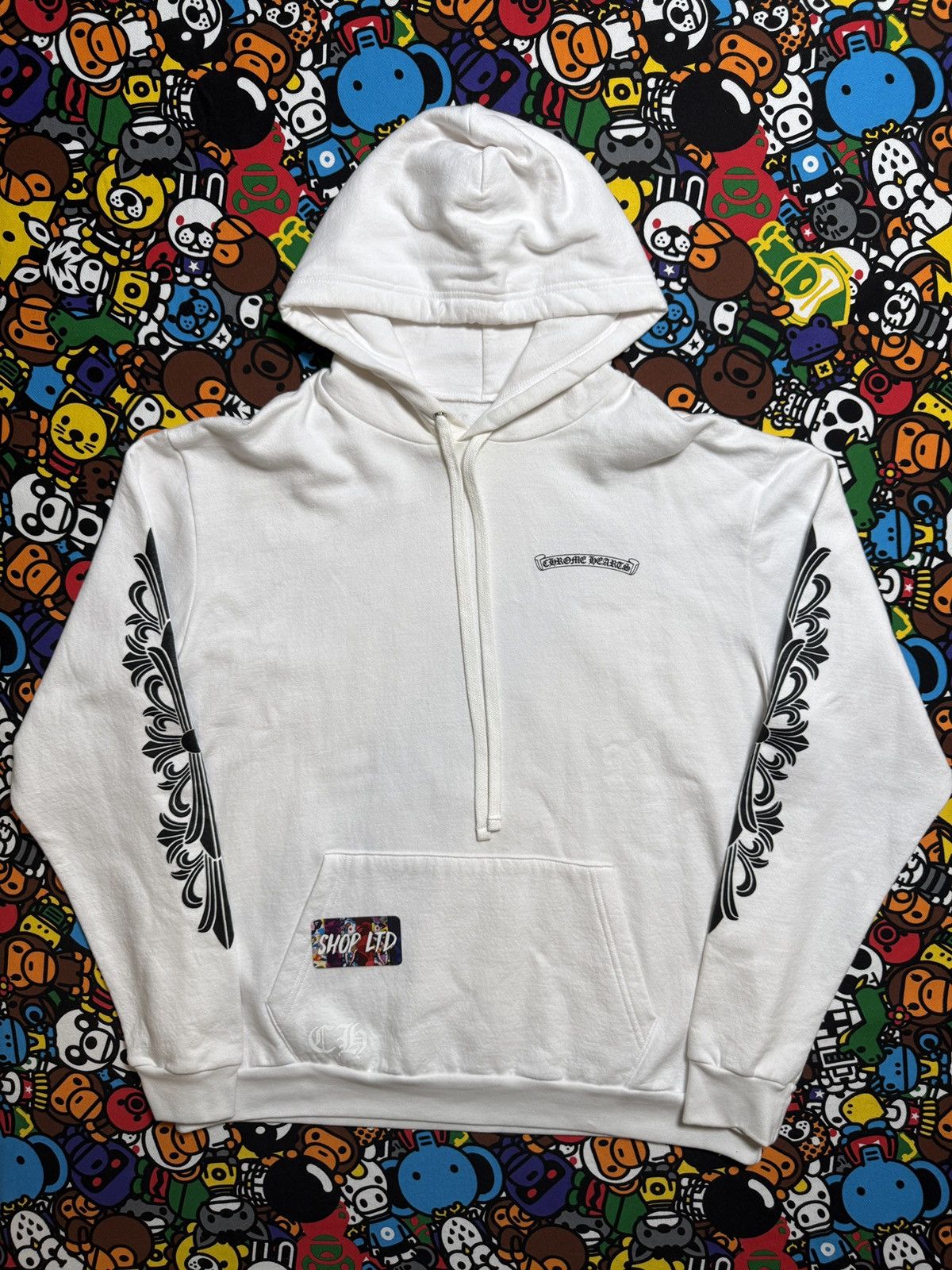Chrome Hearts Chrome Hearts White Eye Chart Dagger Logo Pullover Hoodie Size US L / EU 52-54 / 3 - 2 Thumbnail