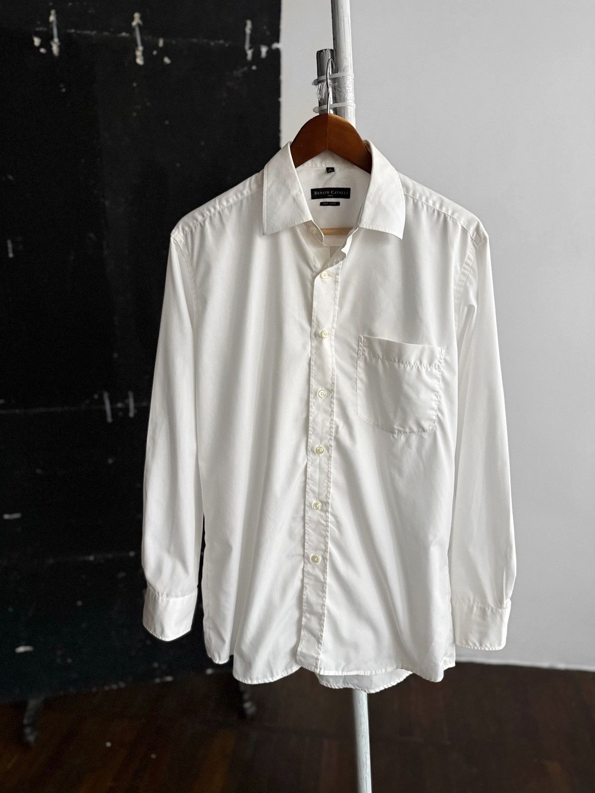 Other Renato Cavalli Mens White Classic Fit Long Sleeve Shirt Size US M / EU 48-50 / 2 - 1 Thumbnail