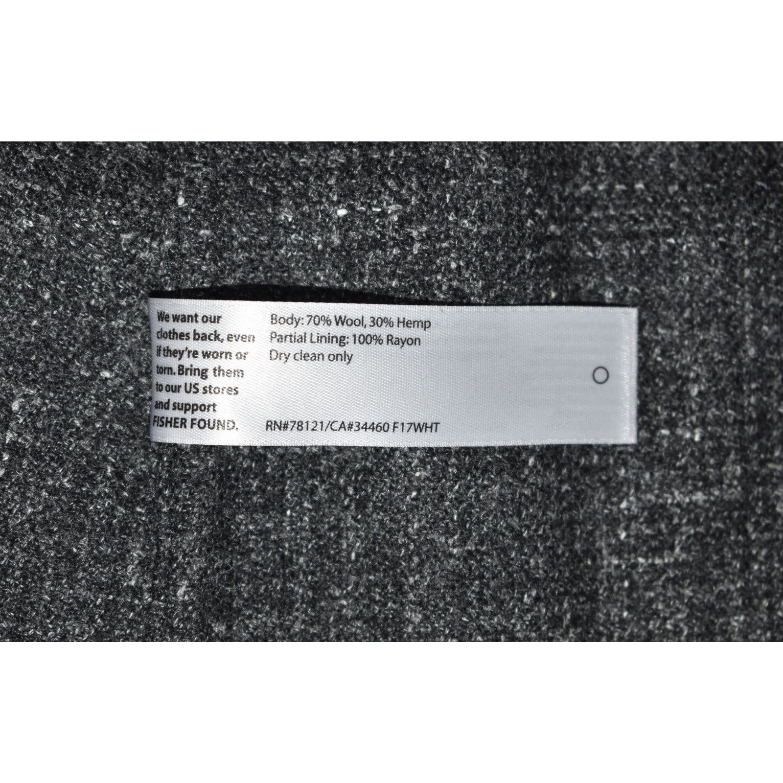 Eileen Fisher EILEEN FISHER Gray Tweed Wool & Hemp Zip Front Jacket Size L Size L / US 10 / IT 46 - 5 Thumbnail