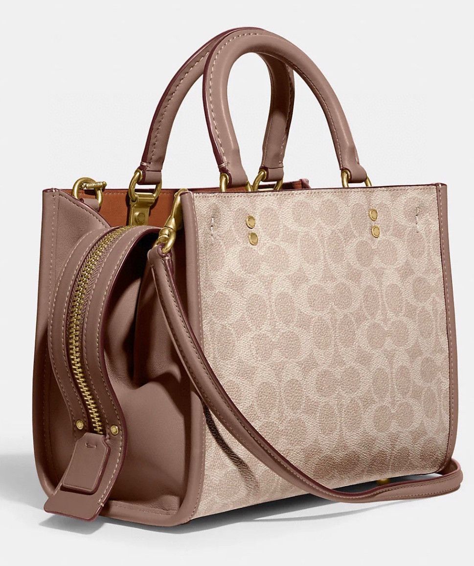 Coach × Disney NWT Disney X Coach Rogue 25 In Signature Canvas With Patches Size ONE SIZE - 7 Thumbnail