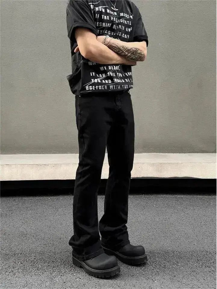 Japanese Brand Black slim fit stretch jeans Size US 30 / EU 46 - 2 Thumbnail