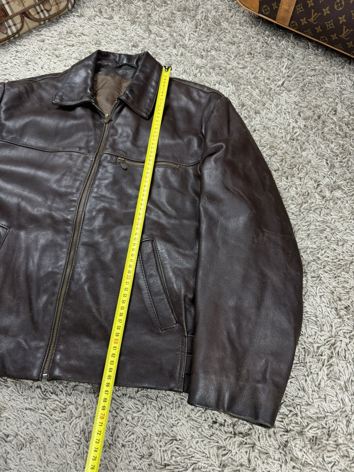 Vintage Vintage leather bomber jacket 90s original retro casual item Size US L / EU 52-54 / 3 - 6 Thumbnail