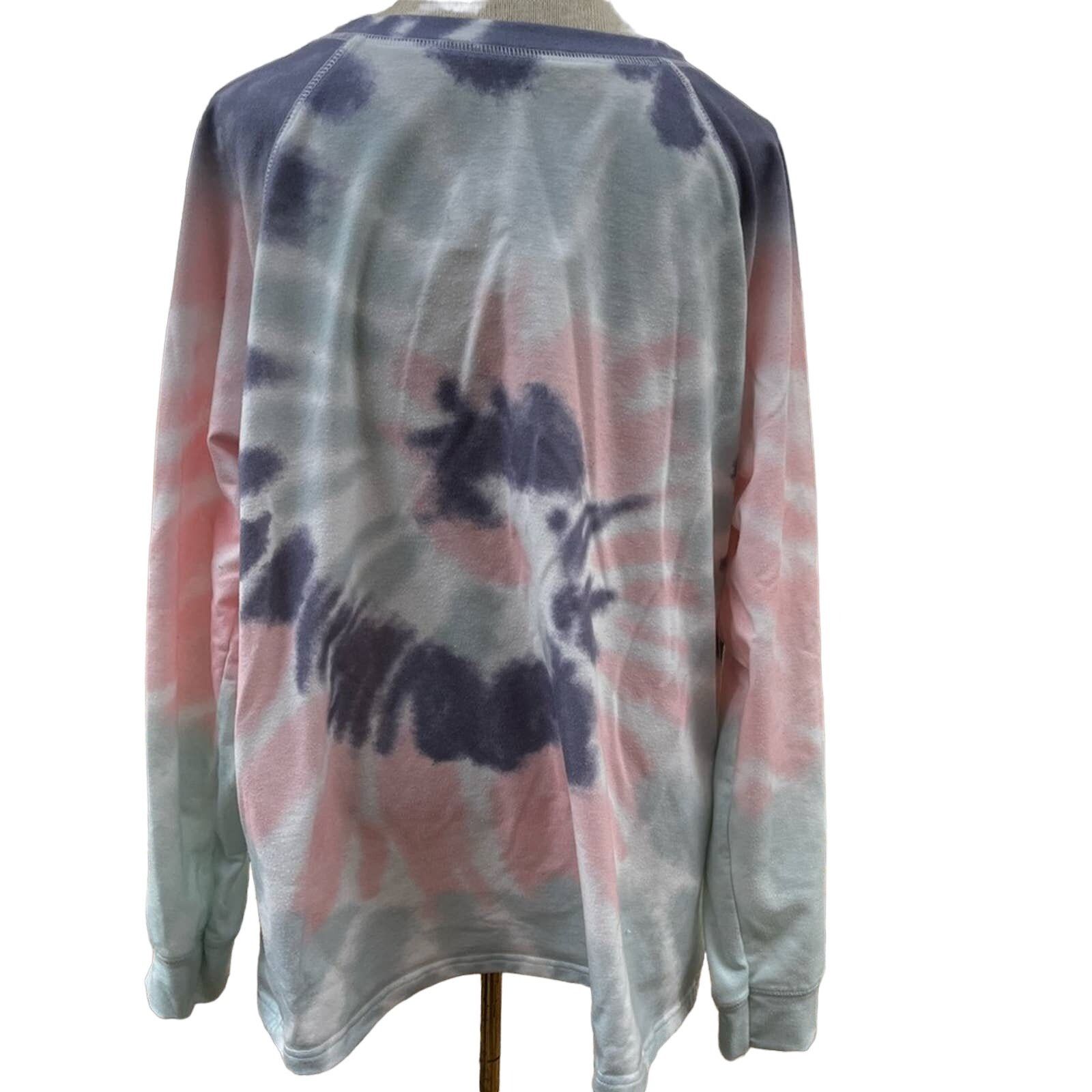 Vintage Vintage Pastel Tie Dye Sweatshirt Size Medium Oversized Fit Size M / US 6-8 / IT 42-44 - 2 Thumbnail