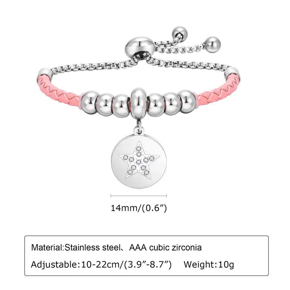 Other Pink Leather Rope Chain Bracelet Size ONE SIZE - 2 Thumbnail