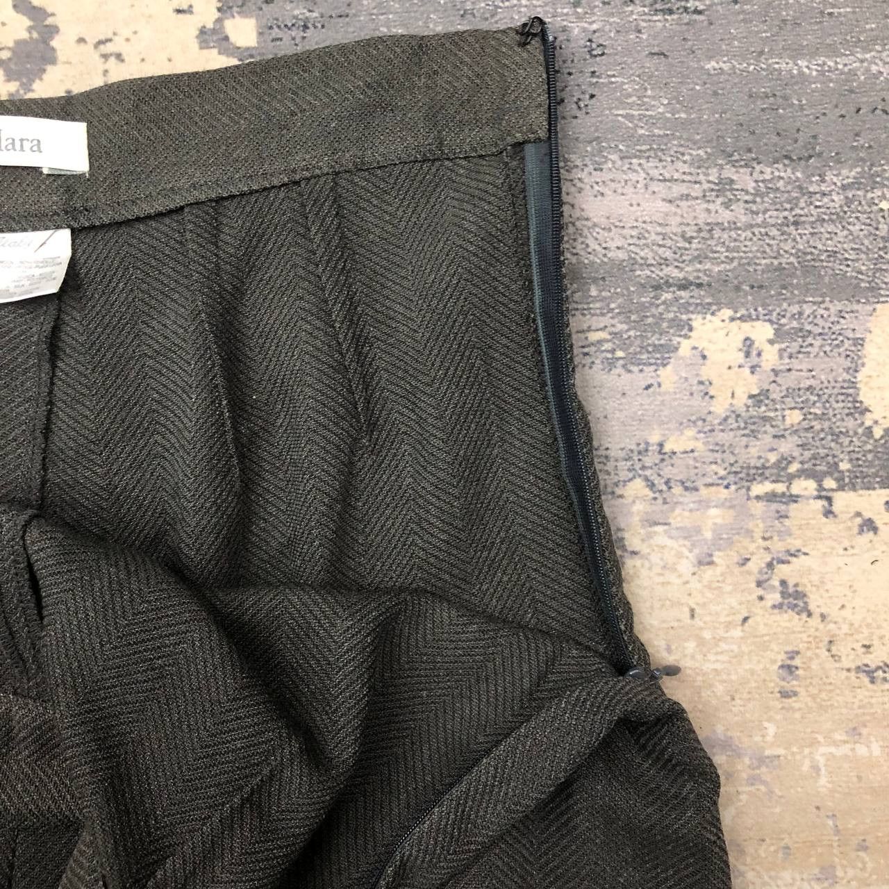 Max Mara P793 MAX MARA MADE IN ITALY FLARED HERRINGBONE PANTS Size 32" / US 10 / IT 46 - 6 Thumbnail