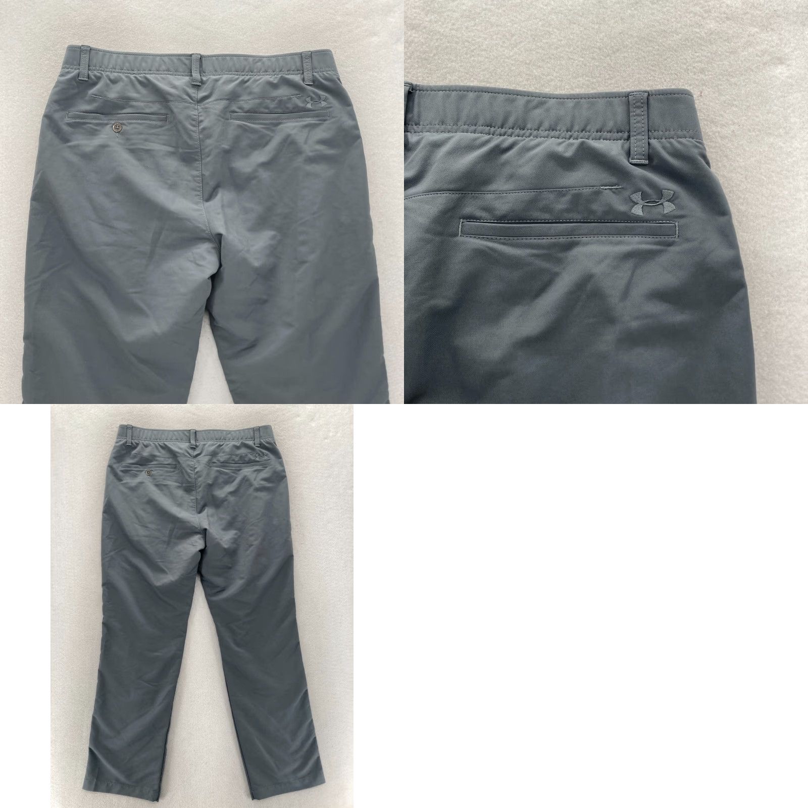 Under Armour Under Armour Match Play Golf Pants Mens 36x30 Straight Gray Stretch Waistband Size US 36 / EU 52 - 9 Thumbnail