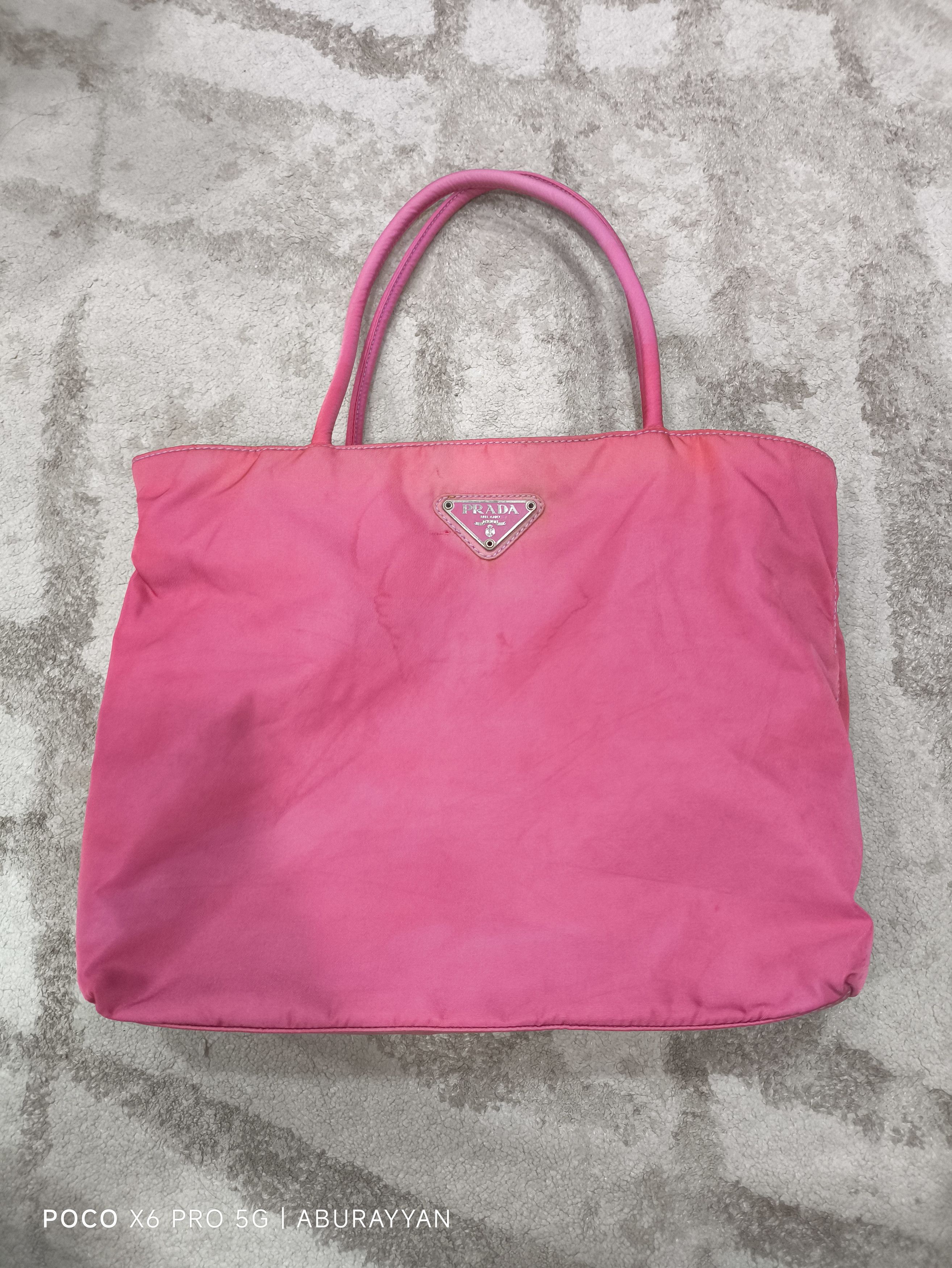 Prada Prada Pink Tessuto Nylon Tote Shoulder Bag Size ONE SIZE - 2 Thumbnail