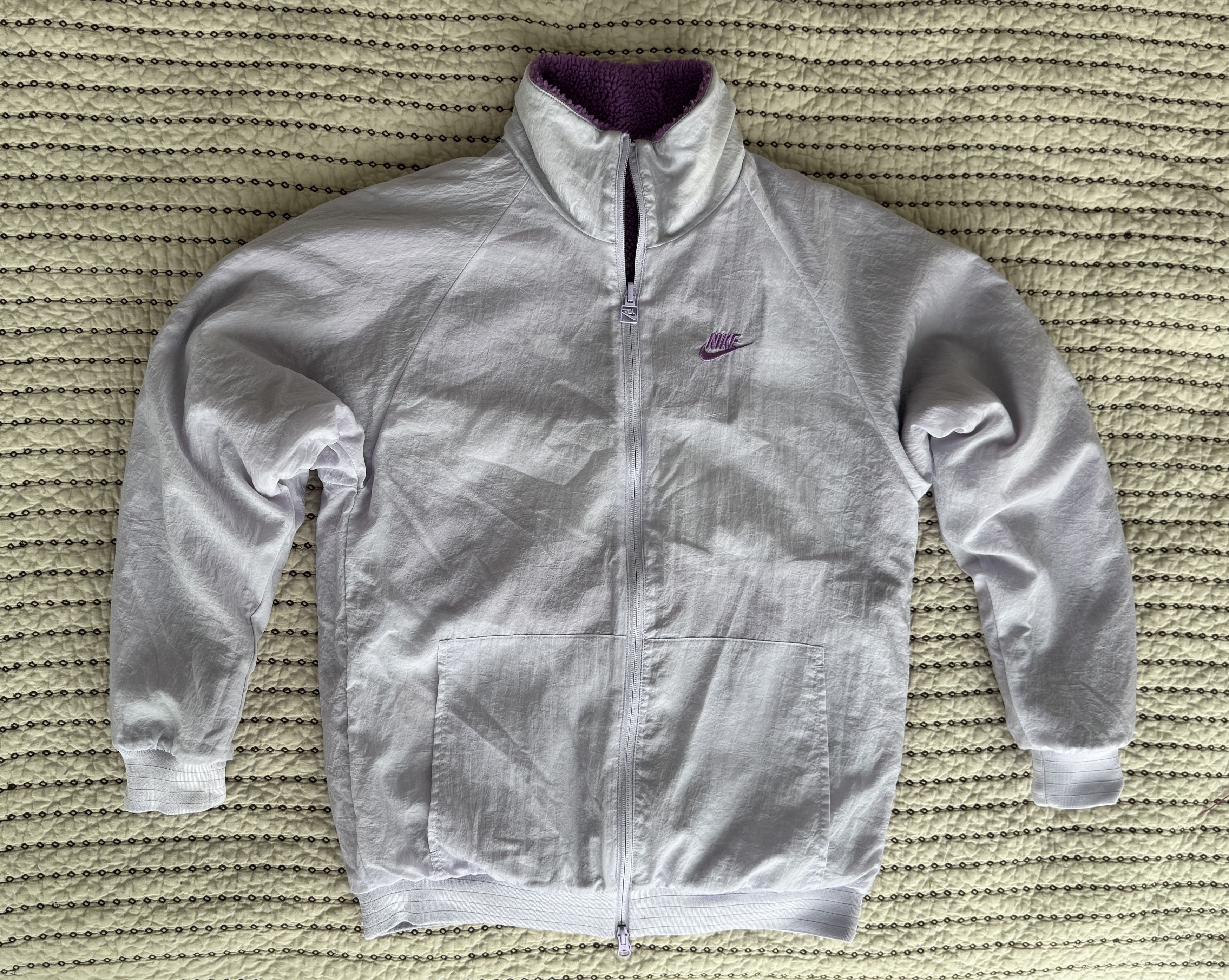 Nike VINTAGE NIKE REVERSIBLE BOA FLEECE JACKET FUSCHIA PURPLE MED Size US M / EU 48-50 / 2 - 10 Thumbnail