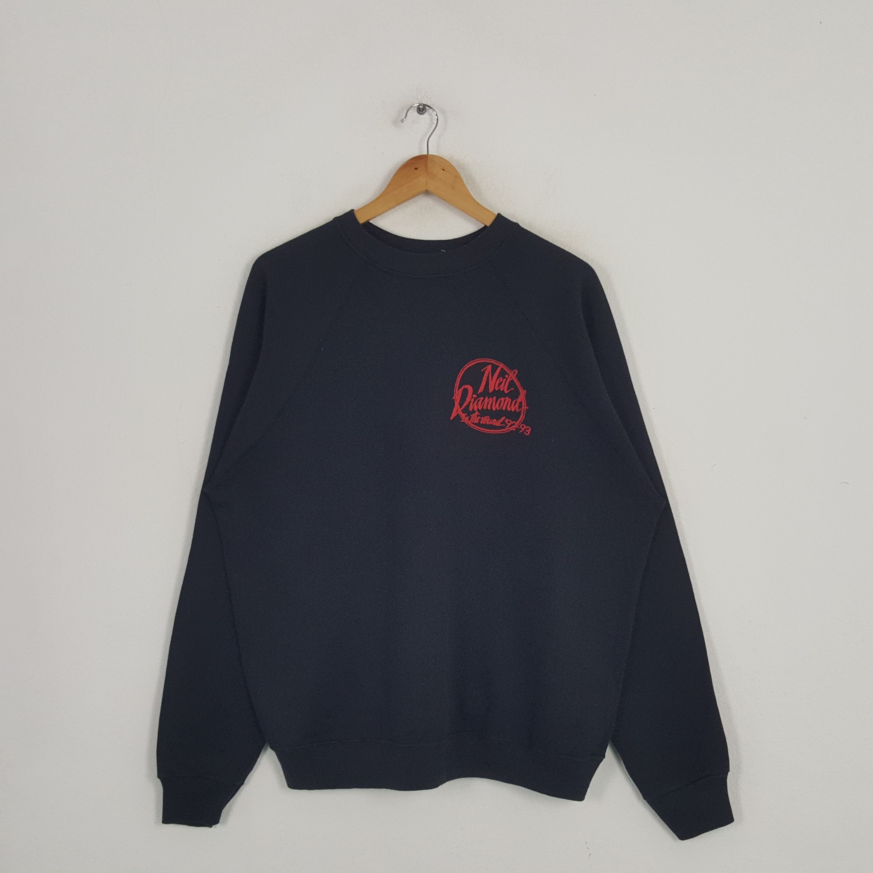 Band Tees × Vintage Vintage Neil Diamond American Singer Songwriter Sweatshirt Size US L / EU 52-54 / 3 - 3 Thumbnail