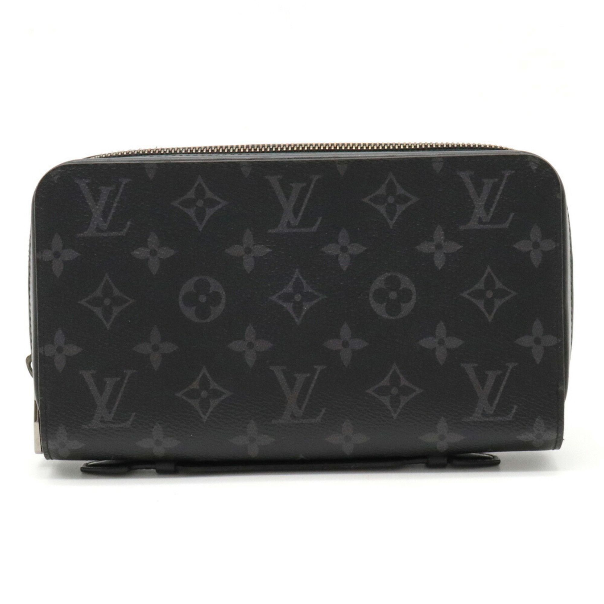 LOUIS VUITTON Zippy XL Round long wallet M61698 Monogram eclipse Black Used  LV