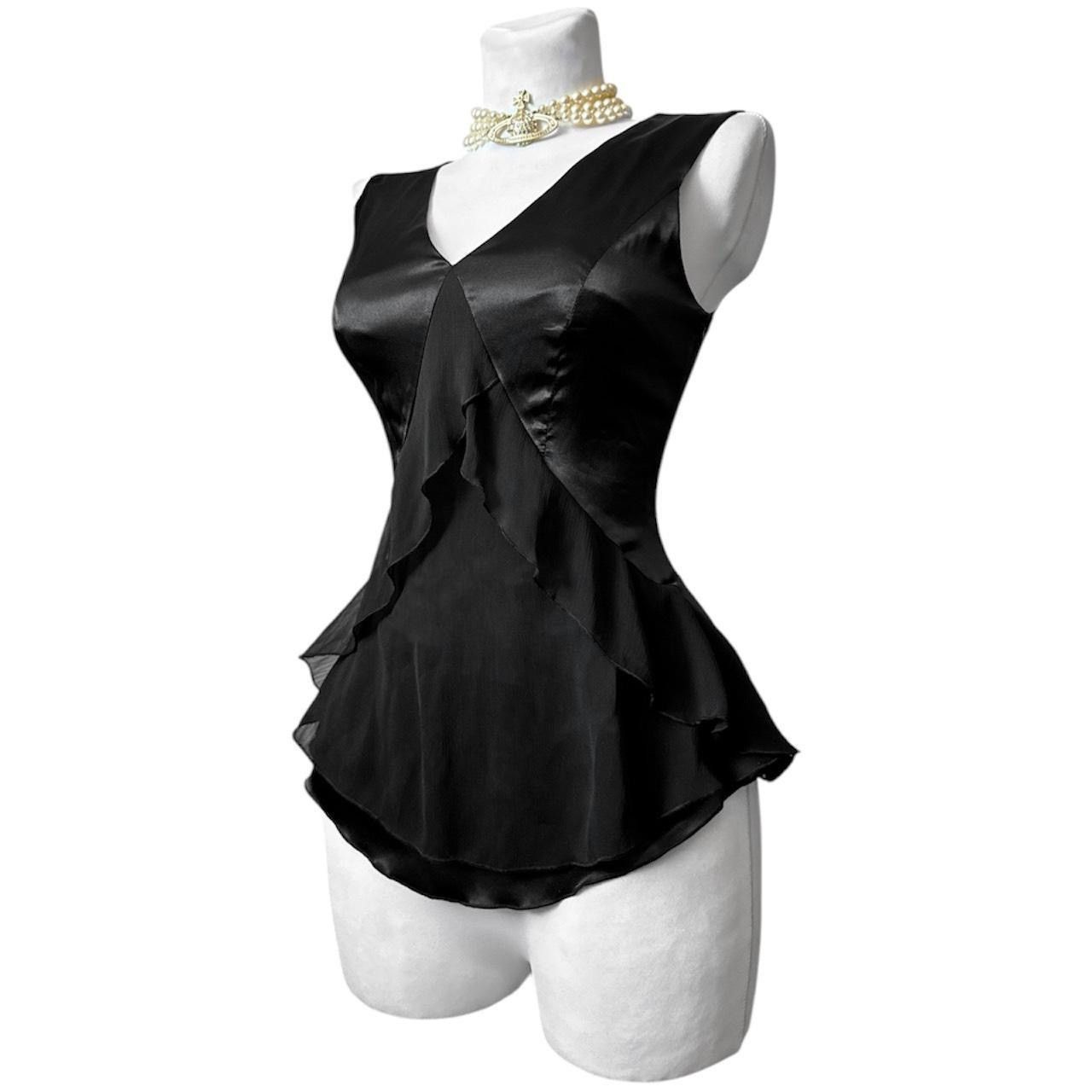 Vintage Unique gothic avant-garde satin Coquette Size S / US 4 / IT 40 - 1 Thumbnail