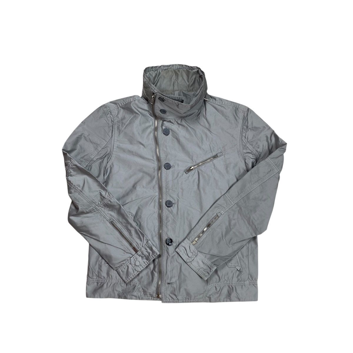 Solid Homme Solid Homme Wooyoungmi Asymmetric Bikers Jacket Size US M / EU 48-50 / 2 - 6 Thumbnail