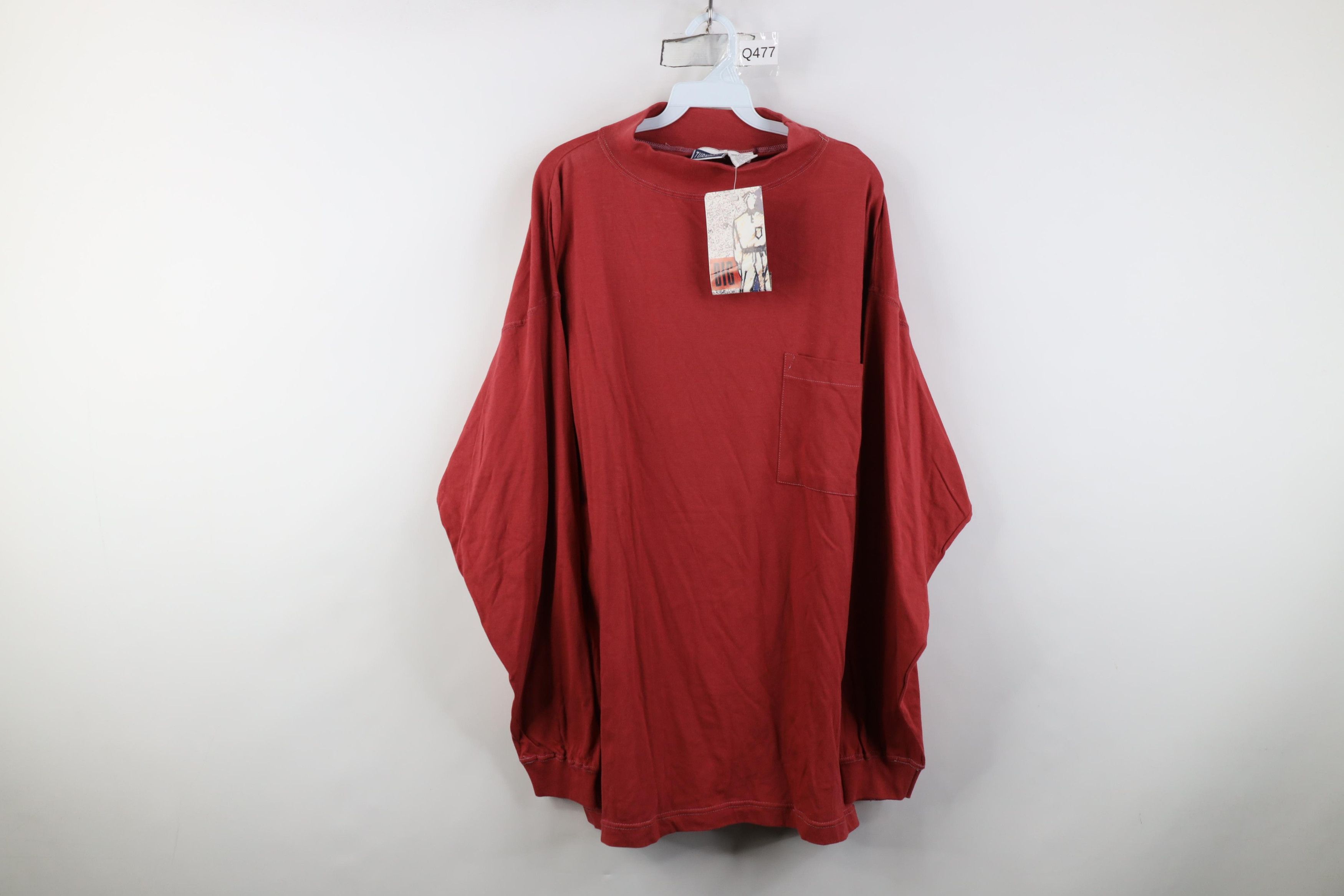 Vintage Deadstock Vintage 90s Streetwear Neck Long Sleeve T-Shirt Size US XXL / EU 58 / 5 - 1 Thumbnail