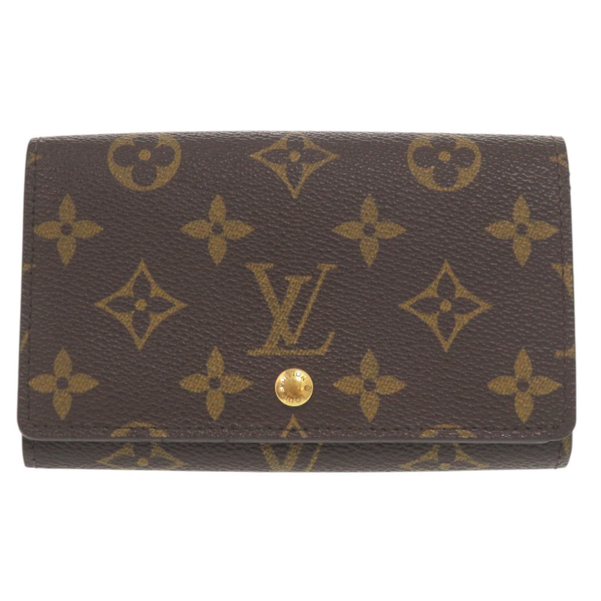 Louis Vuitton Excellent condition, no stickiness. Louis Vuitton Porte Monnaie Bi-fold Wallet M61730, Brown, Tresor Monogram. LV 1732. Size ONE SIZE - 1 Thumbnail