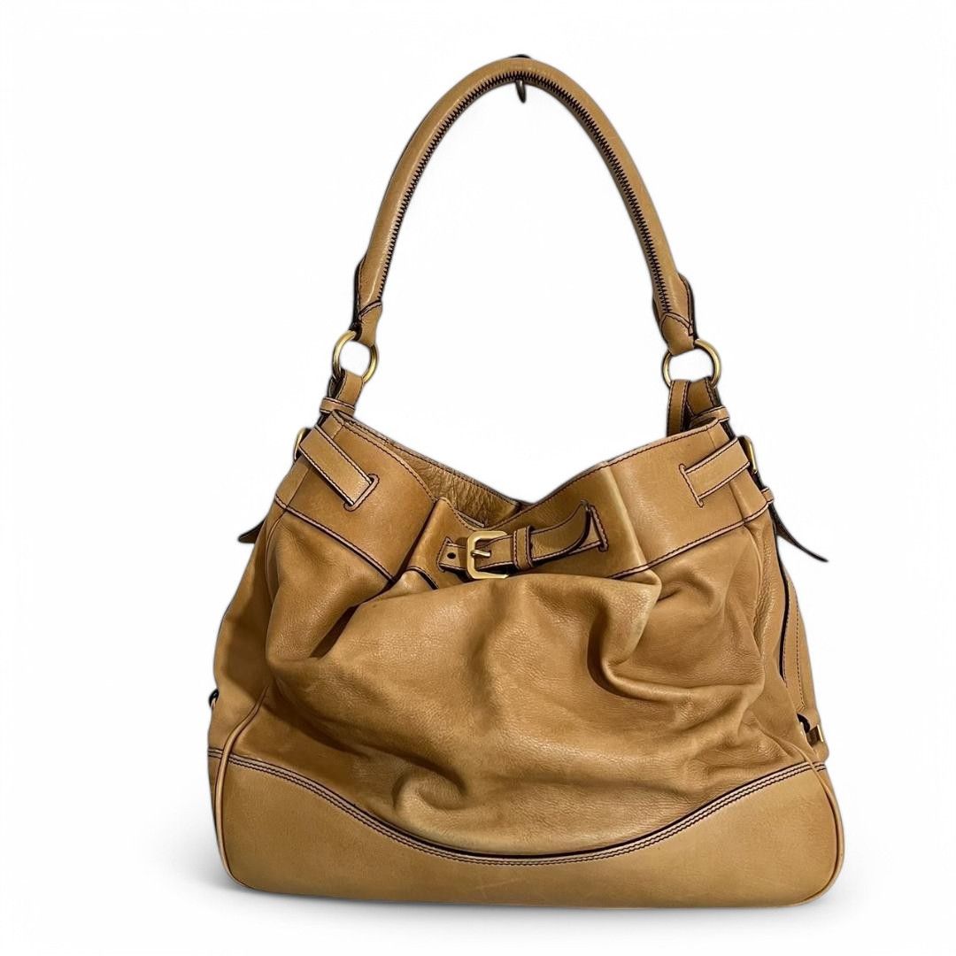Prada Prada - Brown Leather Shoulder Bag Vintage Nappa Size ONE SIZE - 2 Thumbnail
