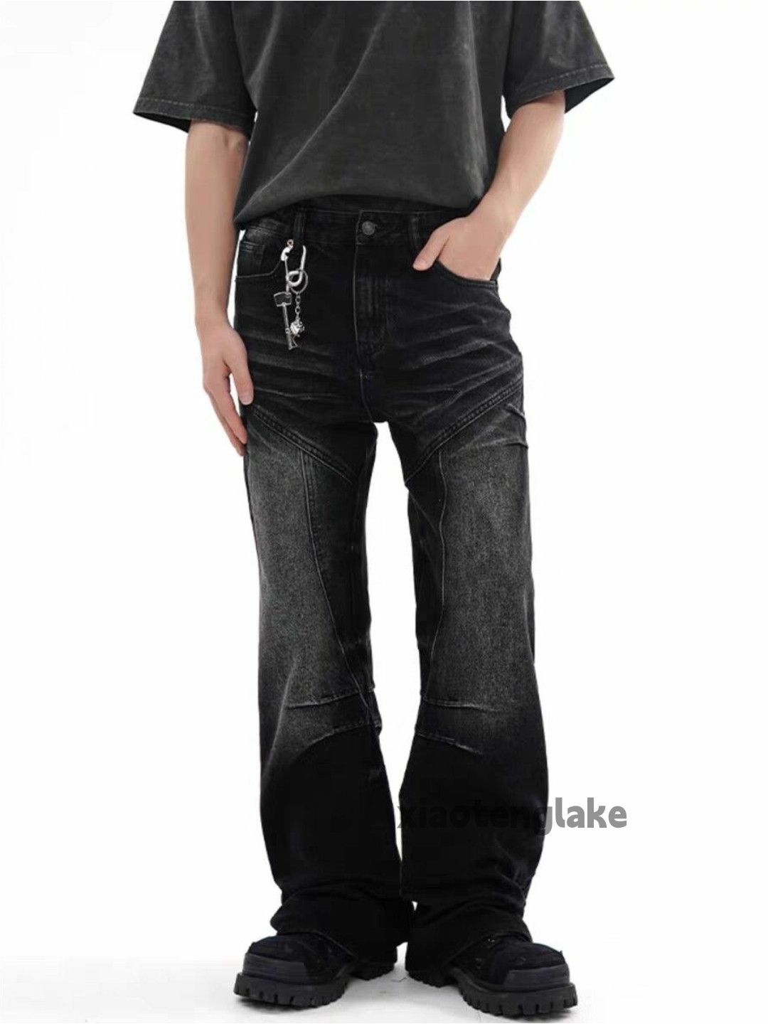 Jean × Vintage Washed faded cleanfit yuppie bootcut grunge y2k jeans Size US 32 / EU 48 - 4 Thumbnail