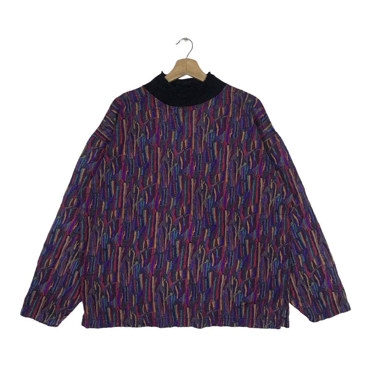 image of Vintage Edplouz Select Multicolor Design Pullover Jumper, Women's (Size Large)
