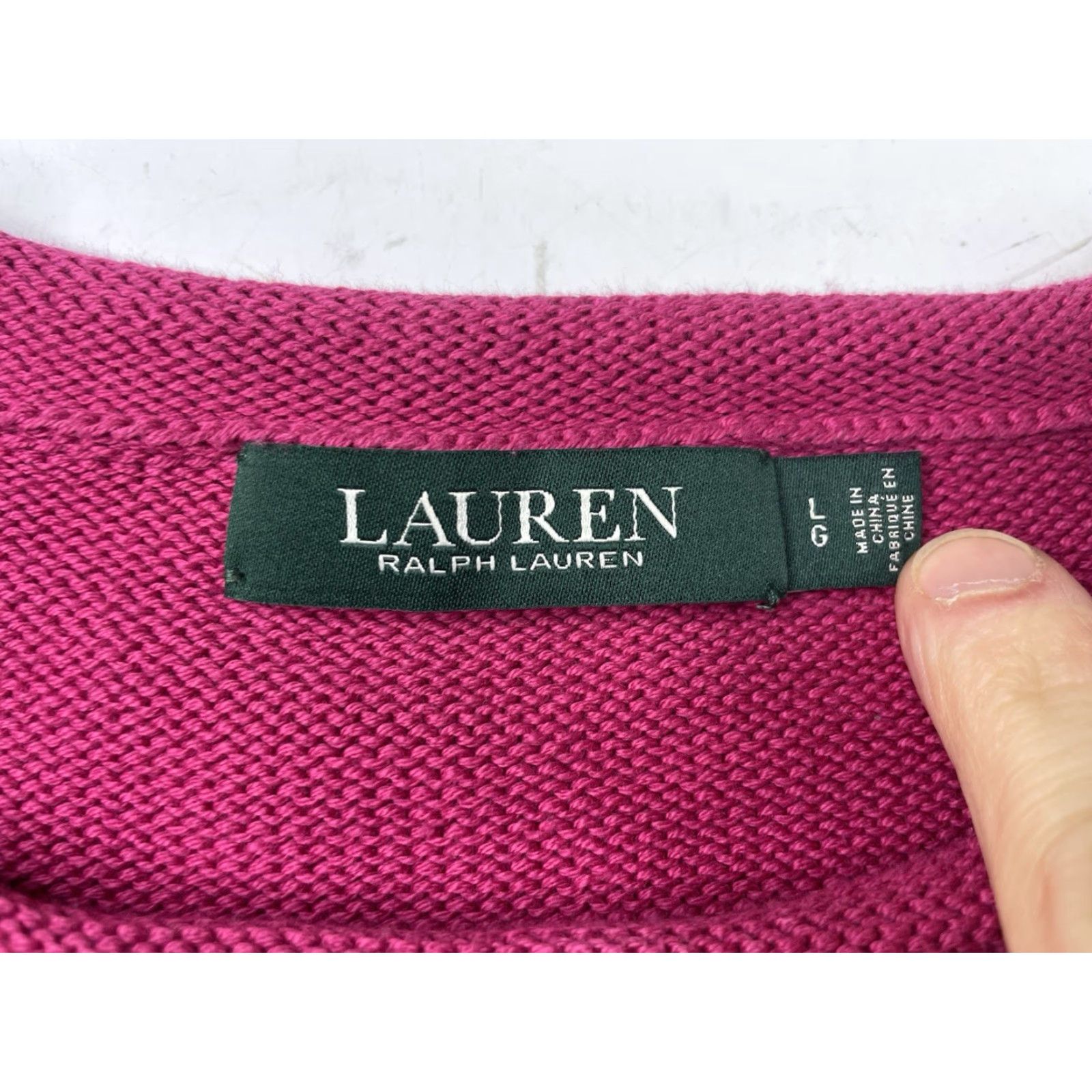 Ralph Lauren Lauren Ralph Lauren Sweater Womens Large Pink Roll Neck Color Block Tie Dye Knit Size L / US 10 / IT 46 - 2 Thumbnail