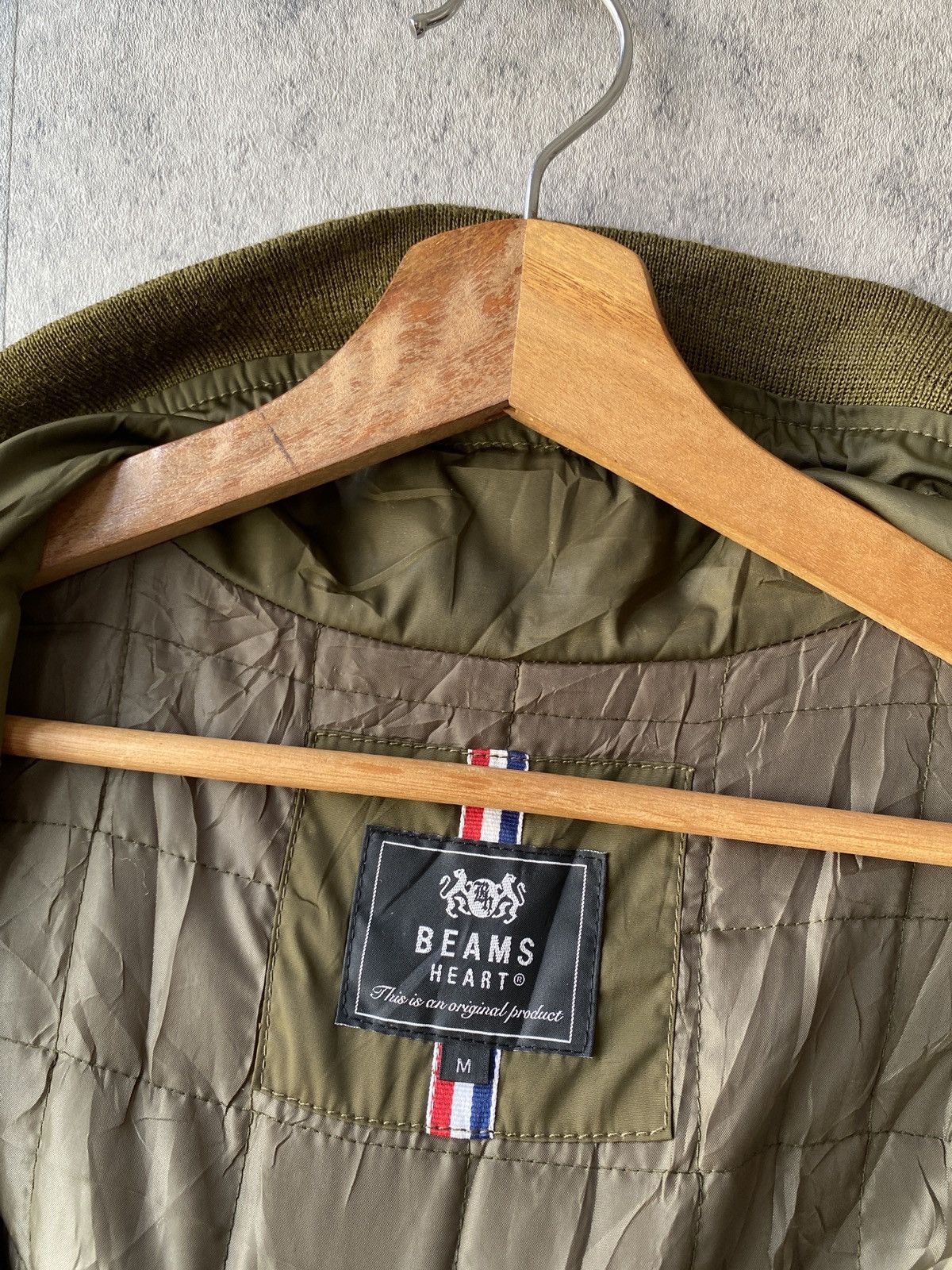 Japanese Brand Beams Heart Japan Olive Green Bomber Jacket Size US M / EU 48-50 / 2 - 11 Thumbnail