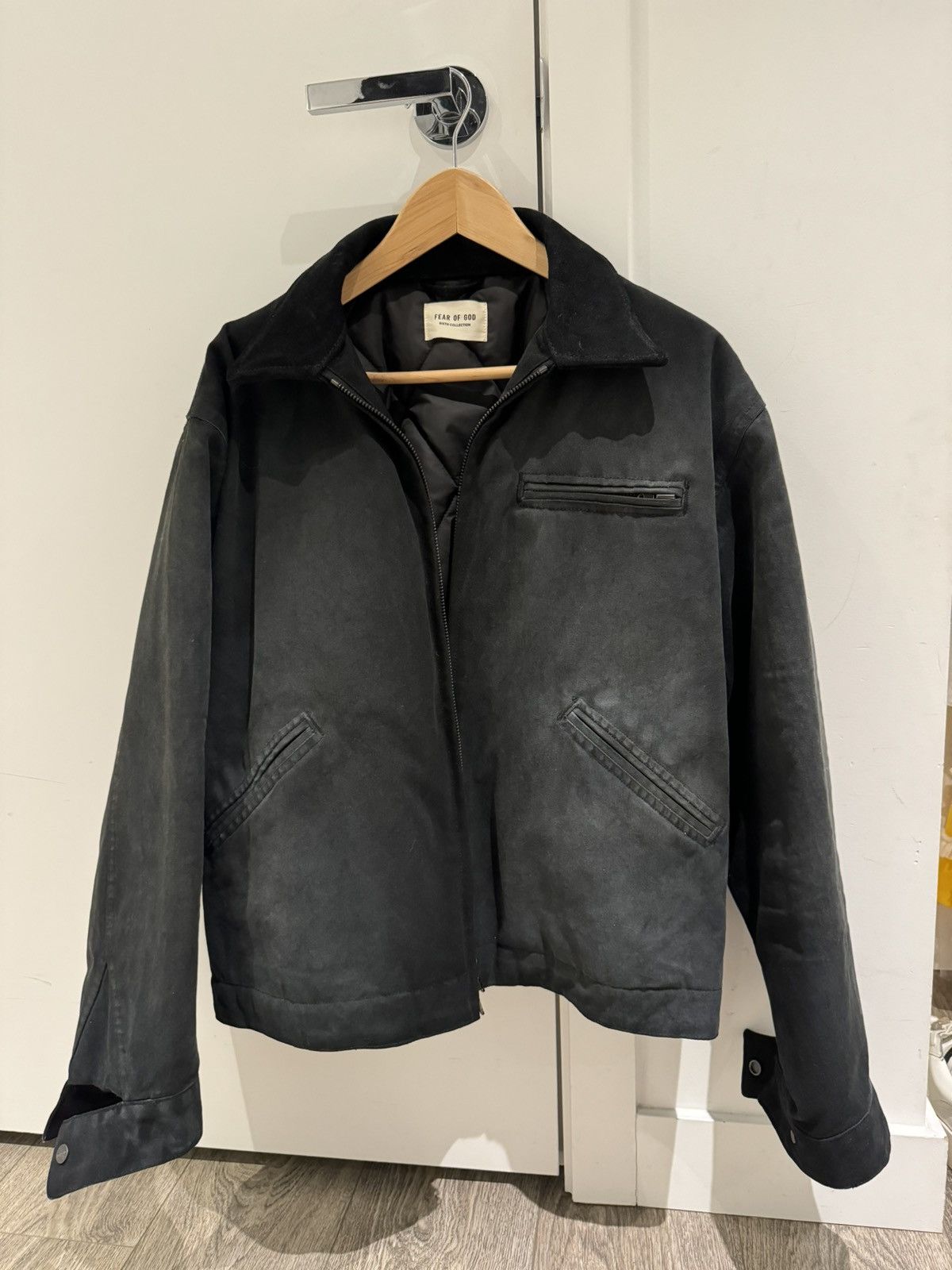 Fear of God Fear of God sixth collection - black canvas work jacket |  Grailed