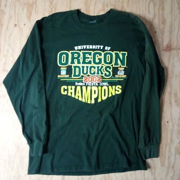 NCAA × Vintage Vintage Oregon Ducks Fiesta Bowl 02 Champions T-Shirt Size US L / EU 52-54 / 3 - 2 Thumbnail