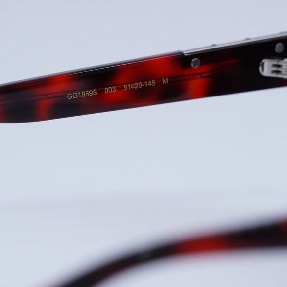 Gucci 🕶️ New Gucci GG1889S 003 Sunglasses - Red Havana Frame Size ONE SIZE - 6 Thumbnail