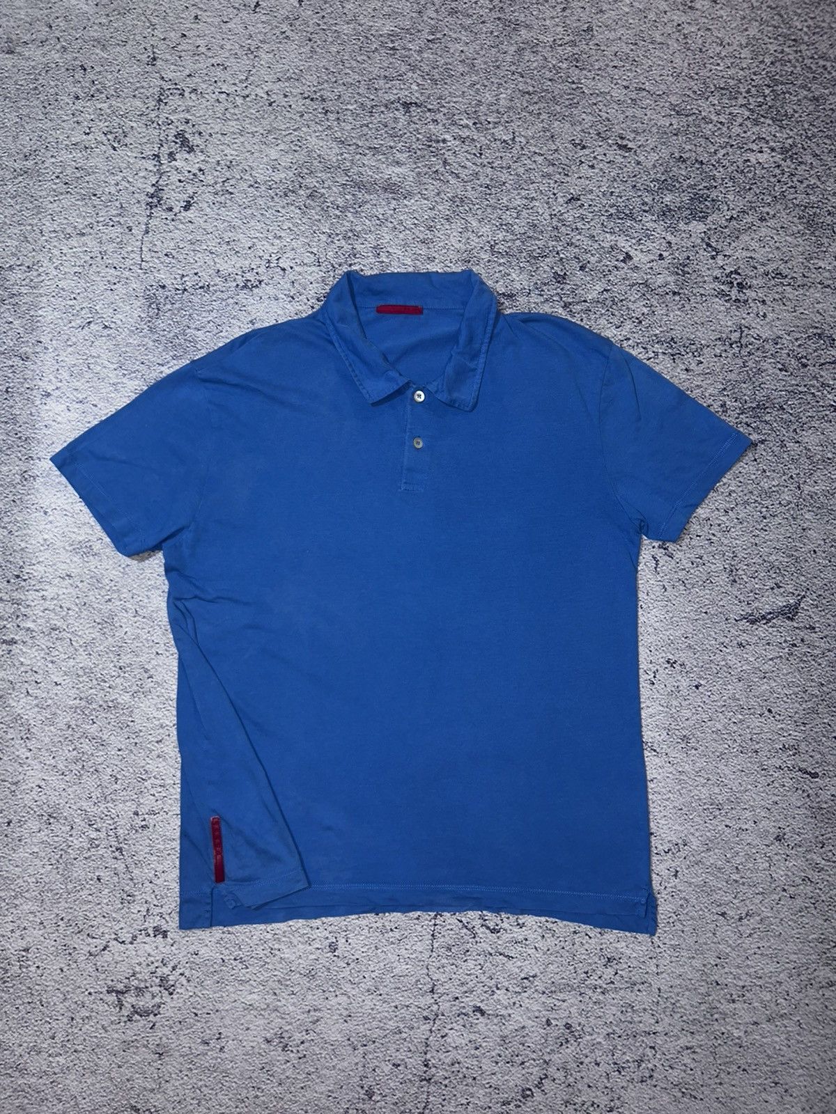 Prada Prada Blue Polo Shirt Made in Italy | Minimal Luxury Size US M / EU 48-50 / 2 - 2 Thumbnail