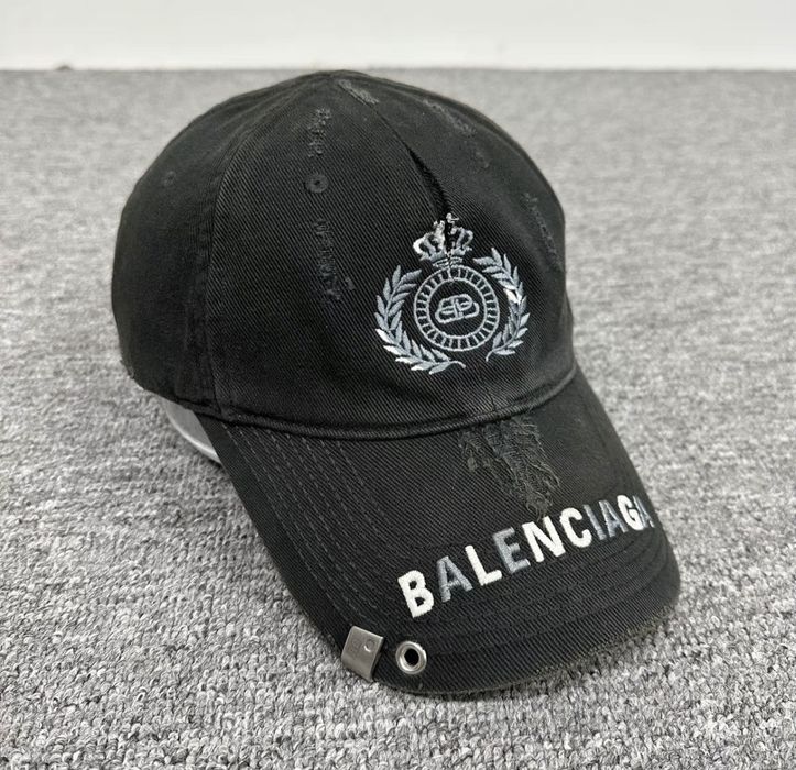 Balenciaga Balenciaga BB Destroyed Piercing Cap | Grailed