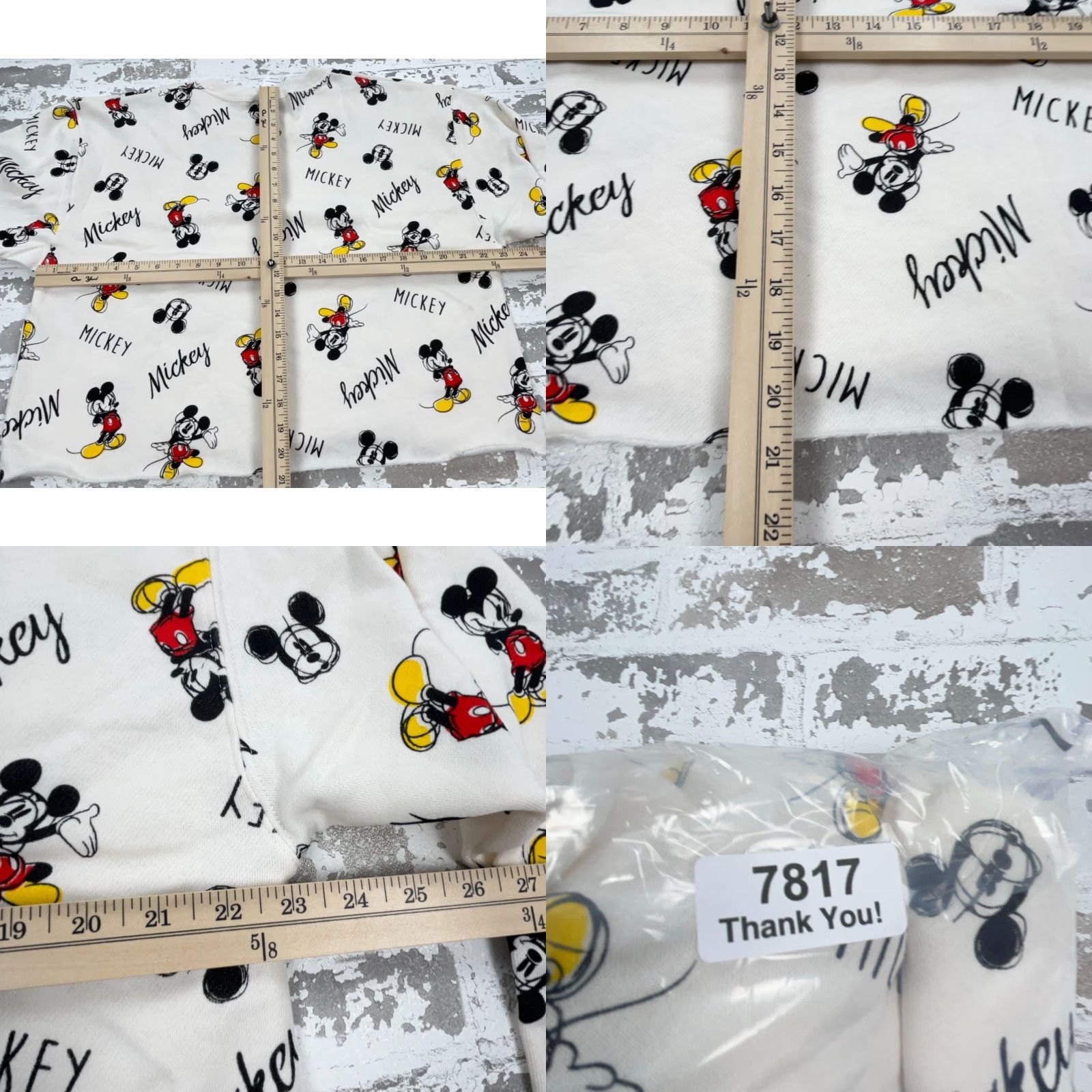 Disney Disney Sweatshirt Women XL White Crew Neck Minnie Mouse Graphic Print Raglan Sleeve Pullover All Seasons Cotton Blend Logo Regular Sweatshirt Womens Size XL / US 12-14 / IT 48-50 - 8 Thumbnail