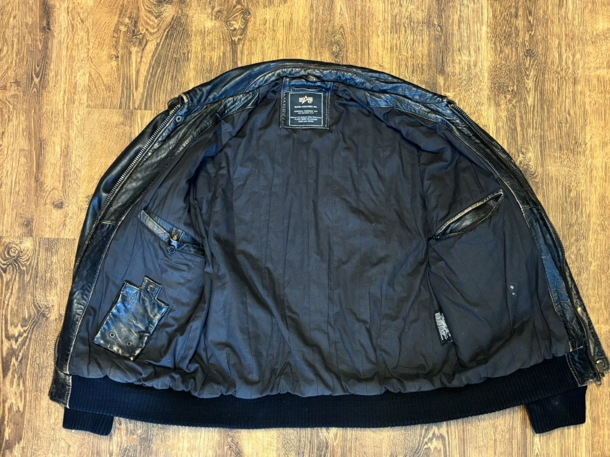 Alpha Industries Alpha Industries Leather Bomber Vintage Military Style Size US L / EU 52-54 / 3 - 4 Thumbnail