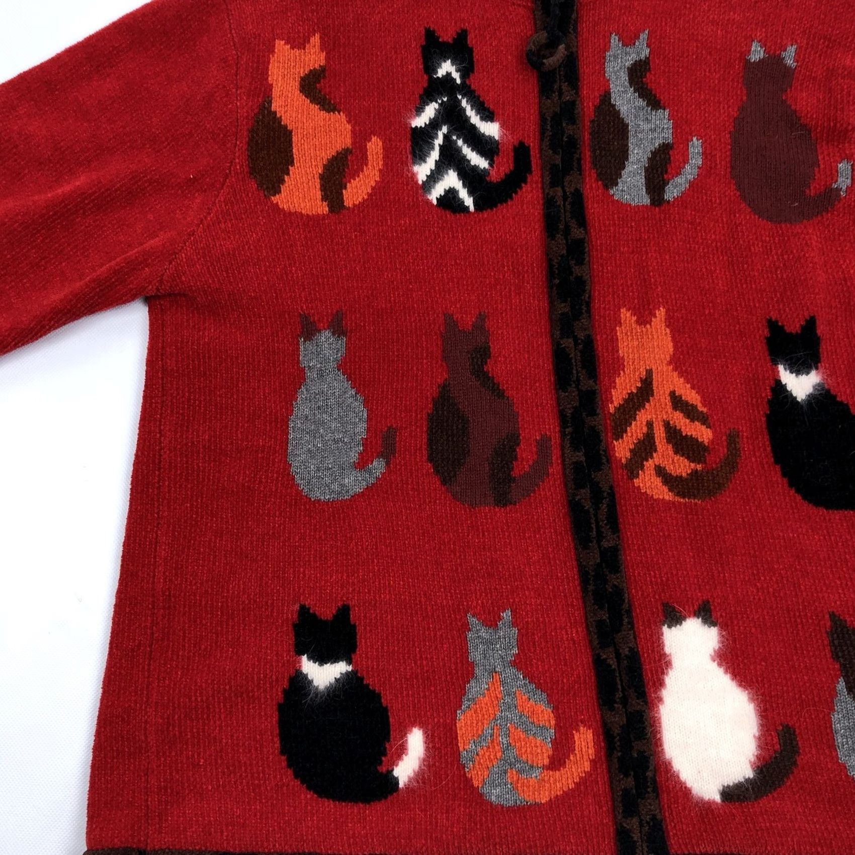 Coldwater Creek VINTAGE Coldwater Creek Cat Cardigan Sweater L Women Full Zip Mock Neck Knit All Seasons Size L / US 10 / IT 46 - 3 Thumbnail