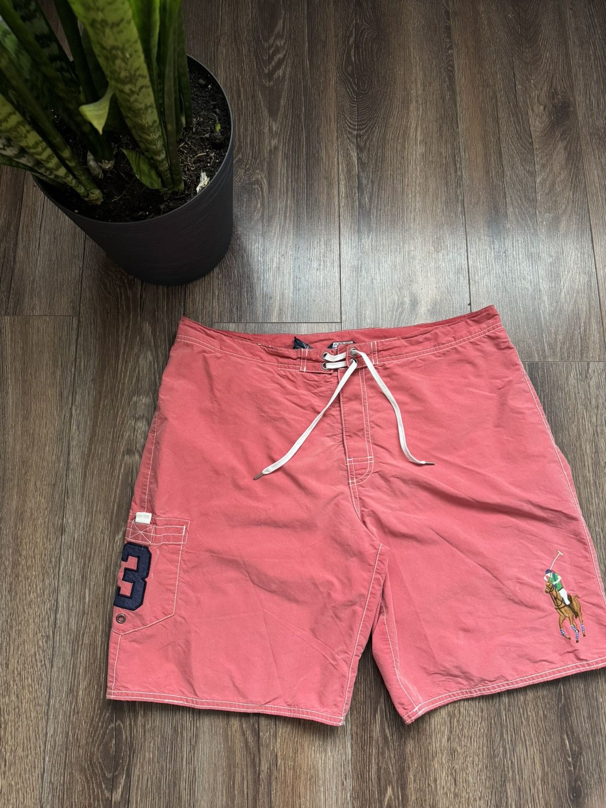 Polo Ralph Lauren Polo Ralph Lauren Big Pony #3 Men’s Coral nylon vintage shorts Size US 36 / EU 52 - 2 Thumbnail