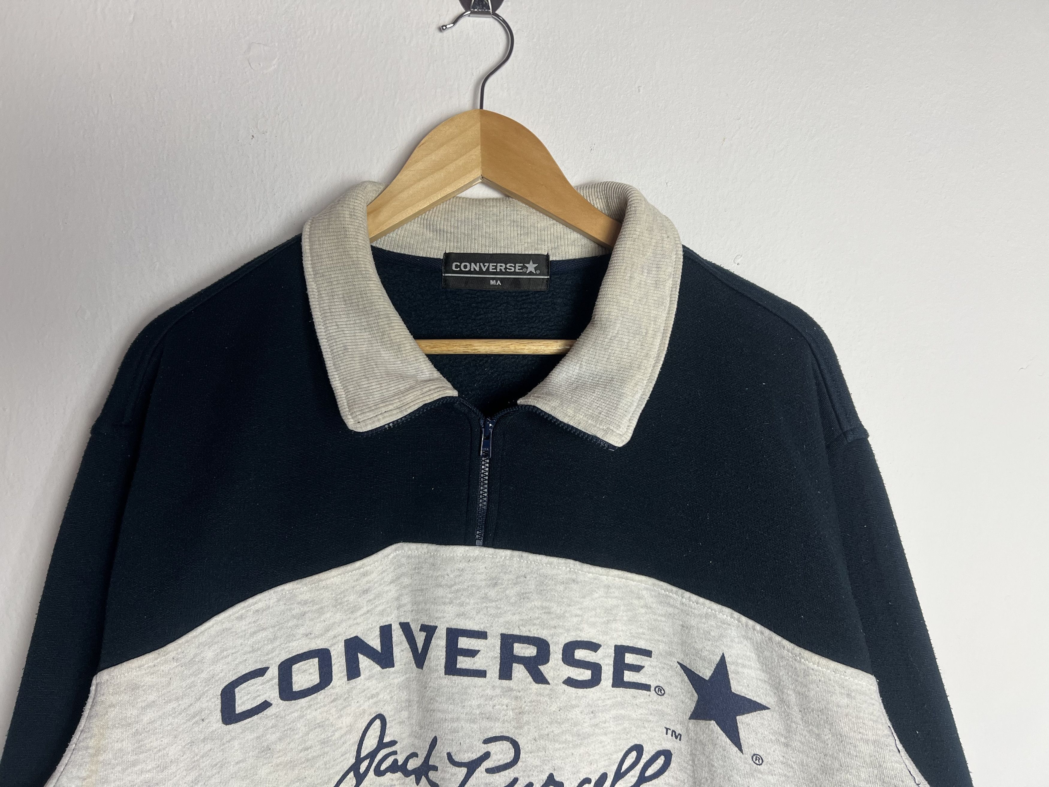 Converse Converse Jack Purcell Quater Zip Sweatshirt Size US L / EU 52-54 / 3 - 3 Thumbnail