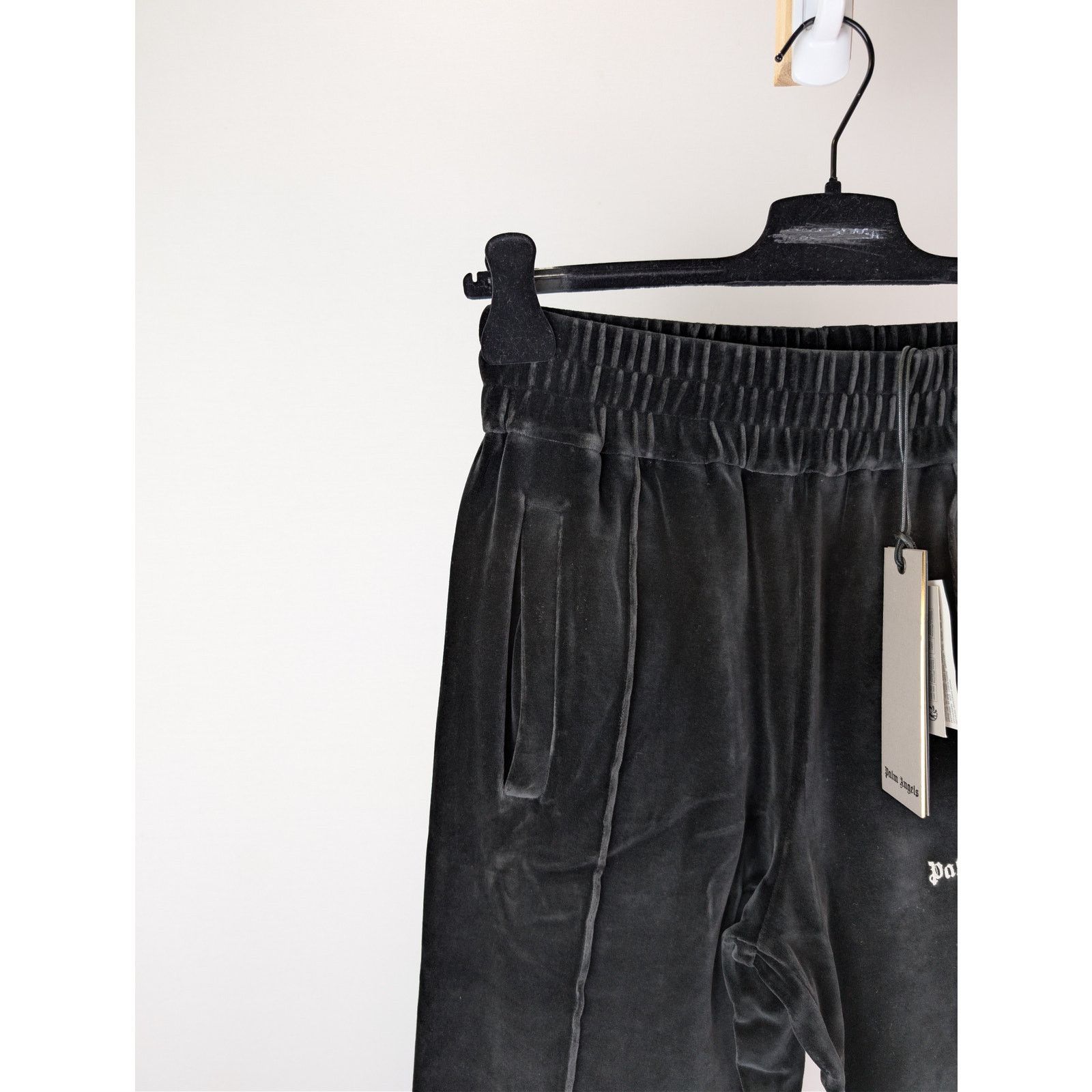 Palm Angels o1rshd1 Q:2 / Velvet Track Pants in Black / White Size US 30 / EU 46 - 6 Thumbnail