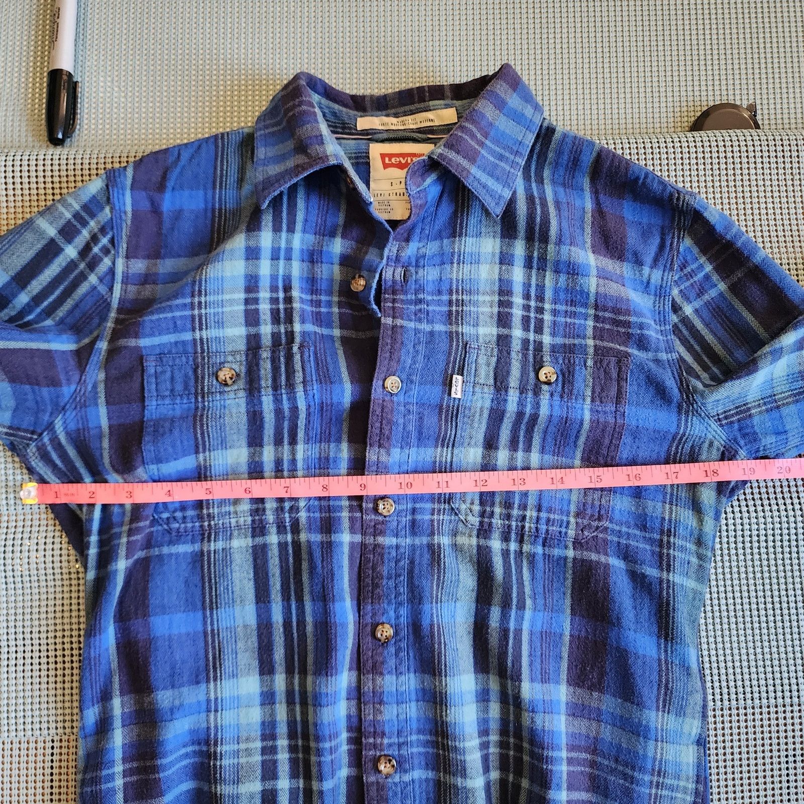 Levi's Levi's Men's Small Blue Short Sleeve Shirt - Modern Fit Size US S / EU 44-46 / 1 - 4 Thumbnail