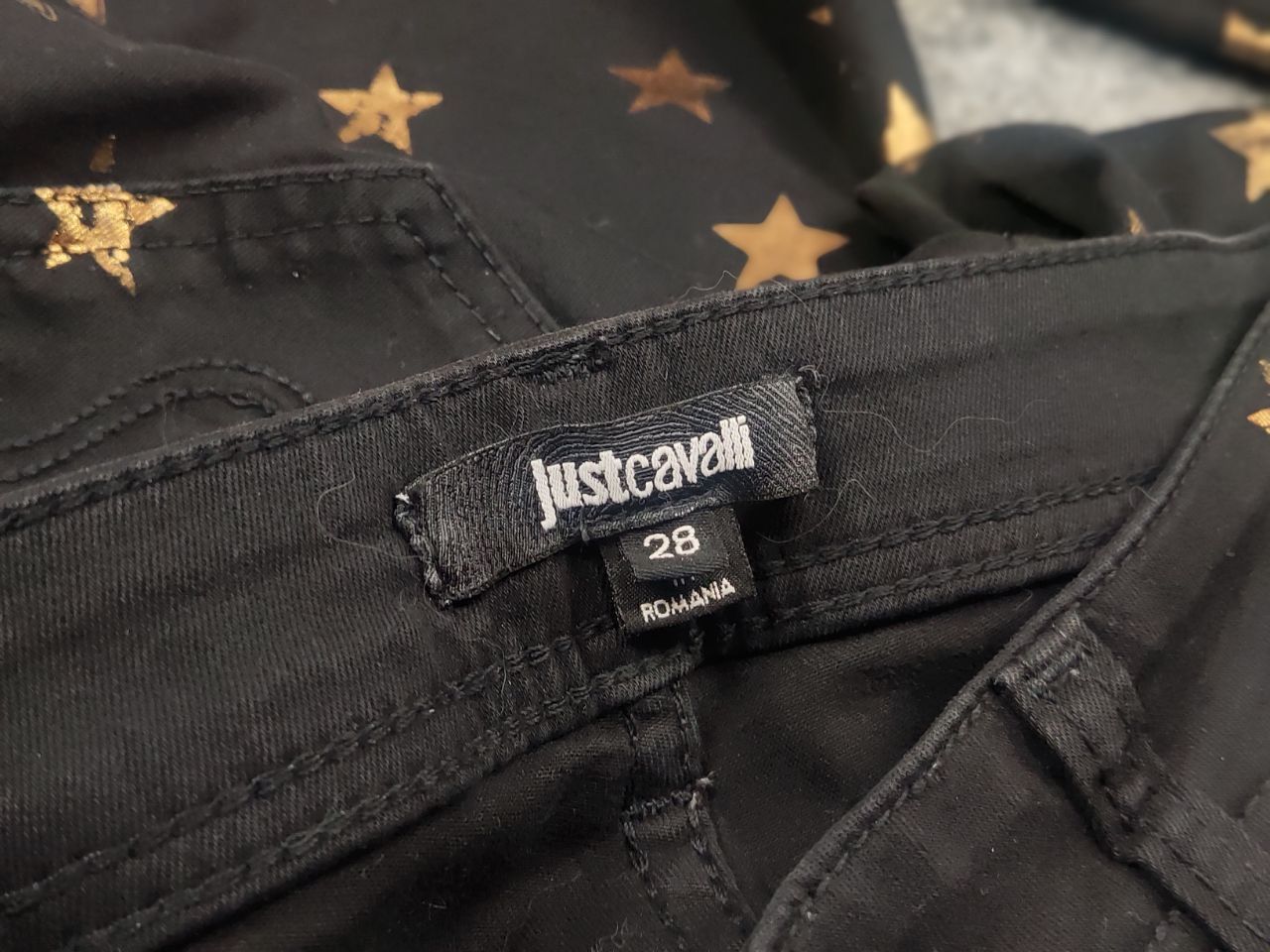 Just Cavalli Just Cavalli Casual black pants with gold star print Size 28" / US 6 / IT 42 - 15 Thumbnail