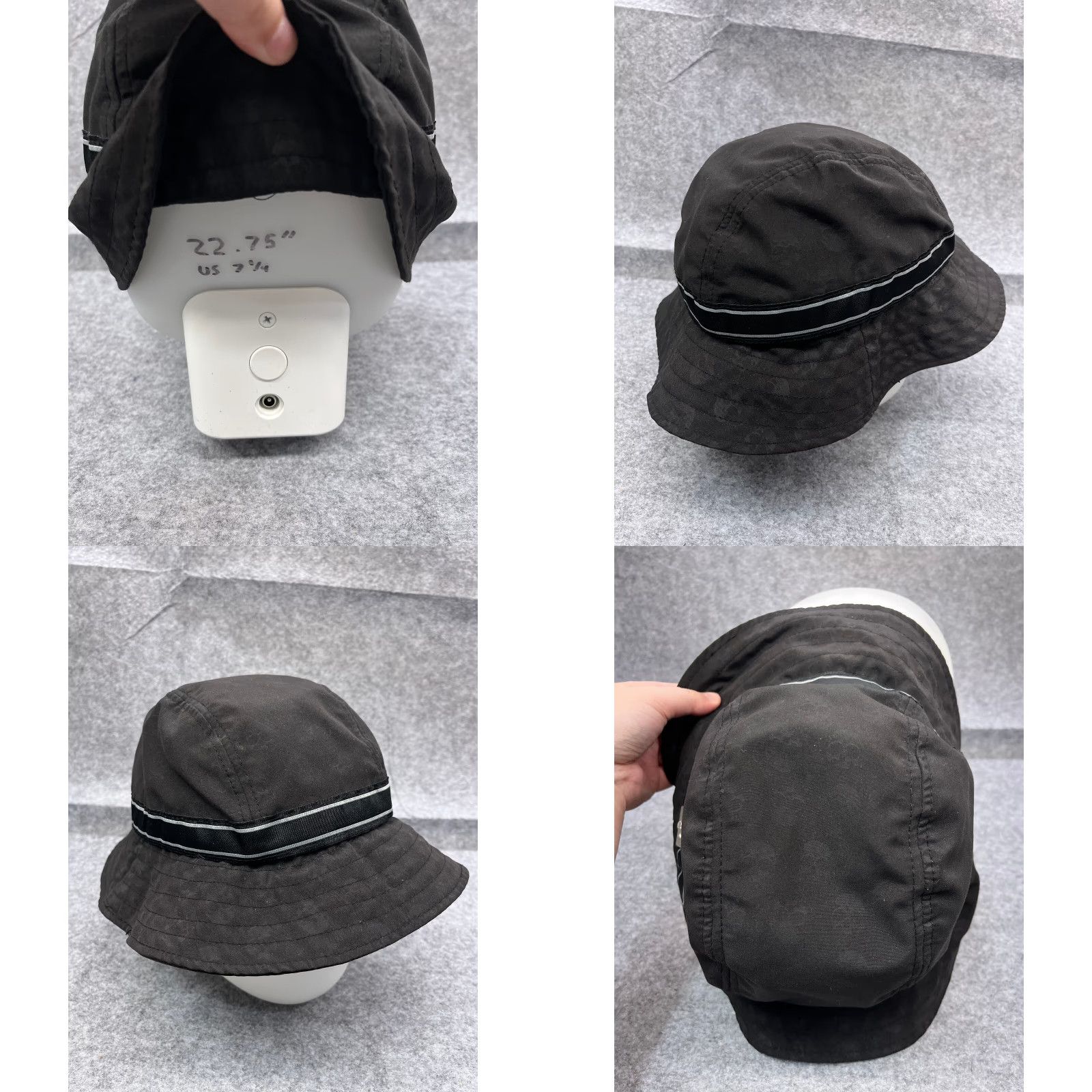 Vintage VINTAGE Skull H3 Sportgear Bucket Hat Women One Size Black AOP 100% Polyester Beach Size ONE SIZE - 8 Thumbnail