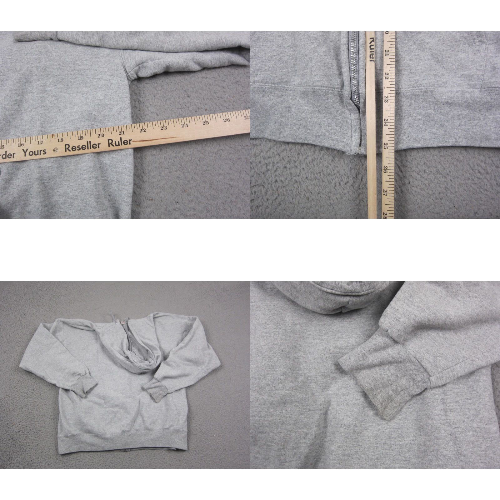 Hanes Vintage Hanes Hoodie Womens M Gray Full Zip Up 90s Cotton Casual Zip Hooded Lightweight Regular Mens Womens Boys Girls Size M / US 6-8 / IT 42-44 - 8 Thumbnail