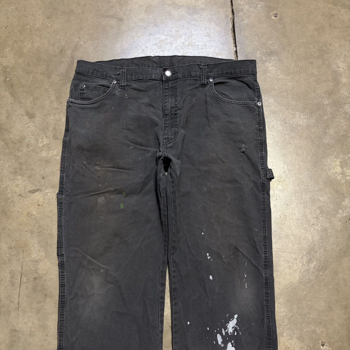 Dickies Vintage Dickies Carpenter Pants Faded Black Paint Splatter Size US 36 / EU 52 - 3 Thumbnail