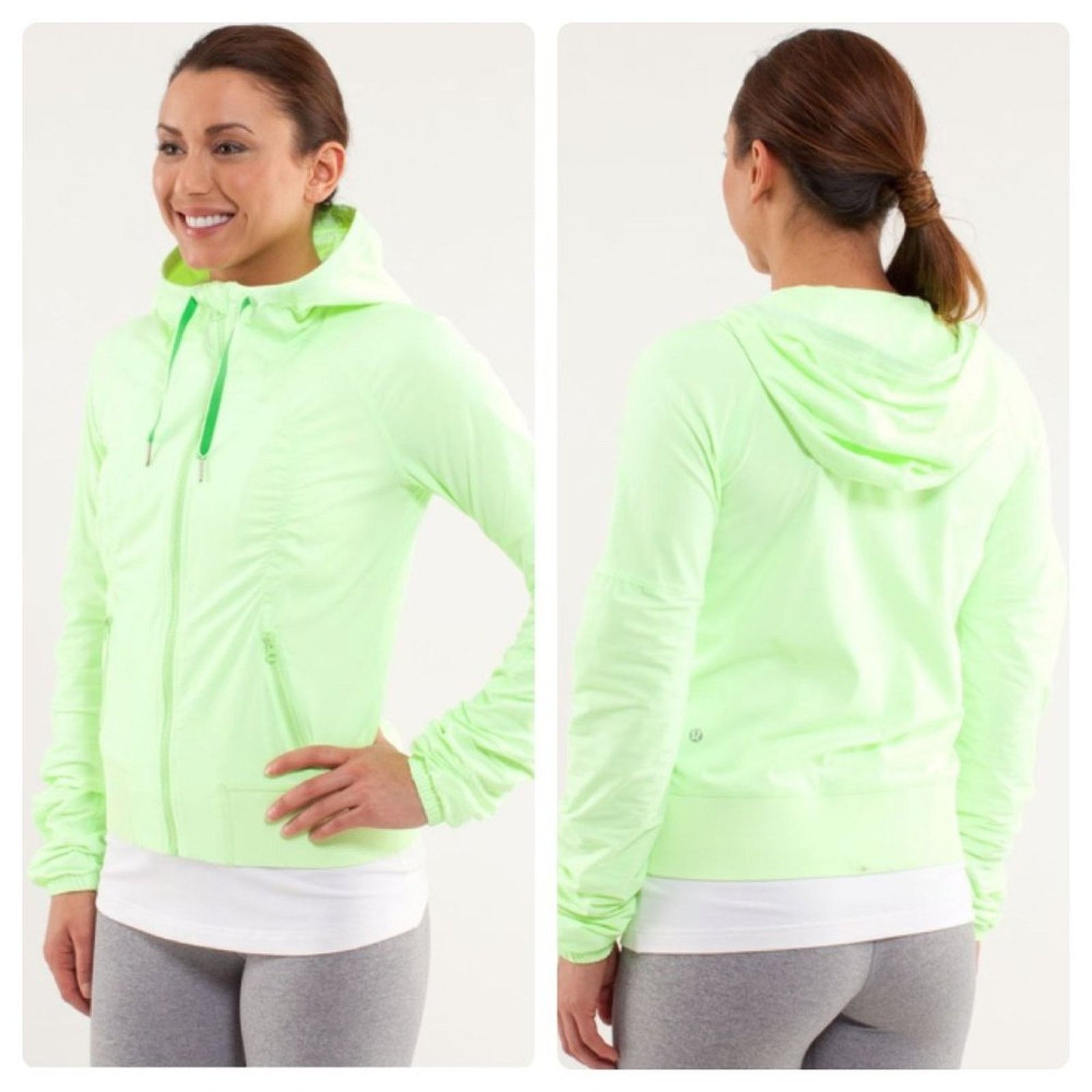 Lululemon Street to Studio Jacket Faded Zap selling Neon Lime Green