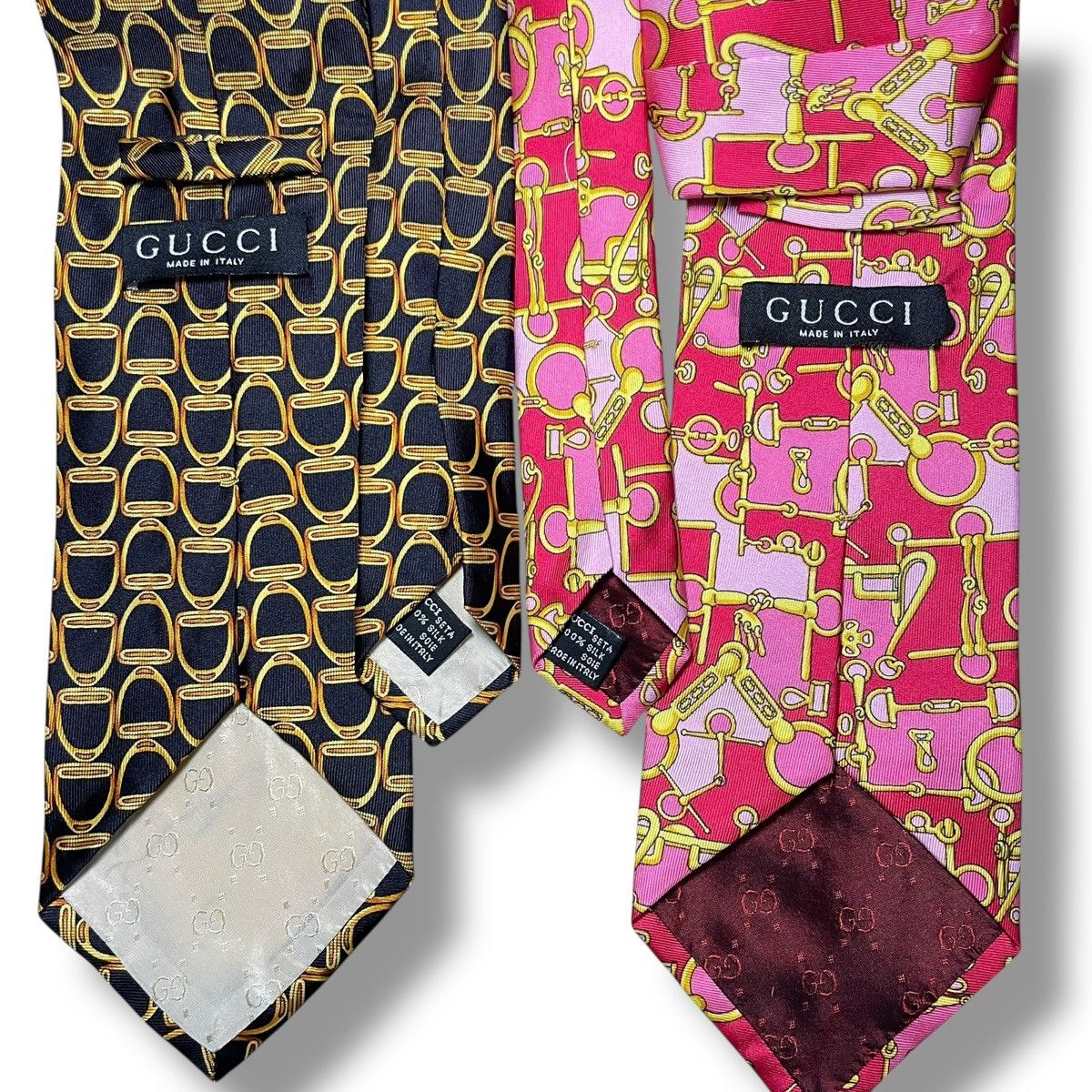 Gucci SET OF 2 - Gucci Tom Ford Era Locking Chains Silk Neckties Size ONE SIZE - 8 Thumbnail