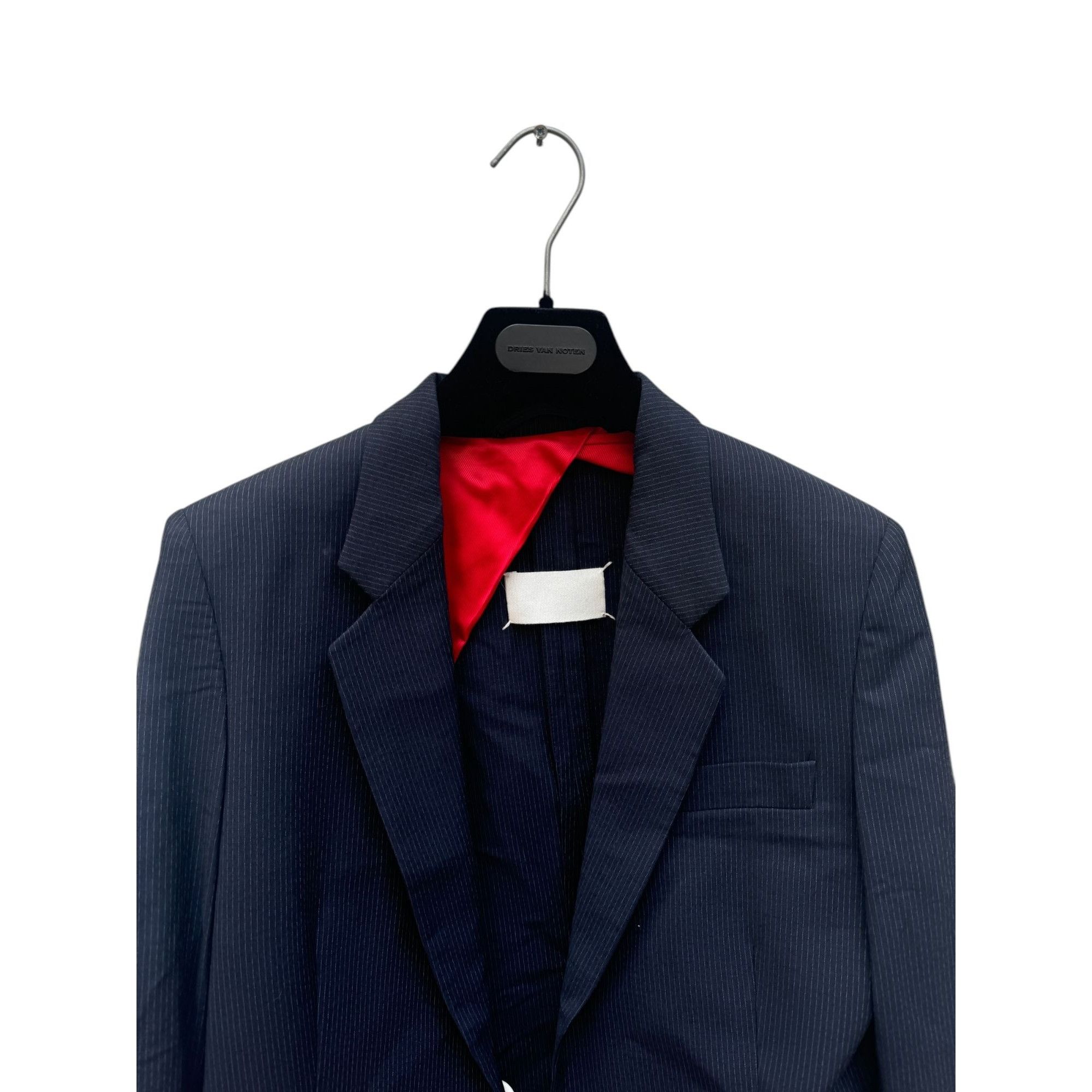 Maison Margiela SS 2008 Navy Wool Striped Blazer Jacket Size M / US 6-8 / IT 42-44 - 3 Thumbnail