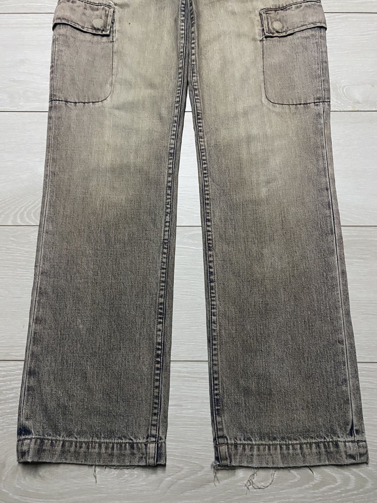 Gap × Yeezy Vintage Gap Cargo Denim Distressed Loose Jeans Size US 31 - 5 Thumbnail
