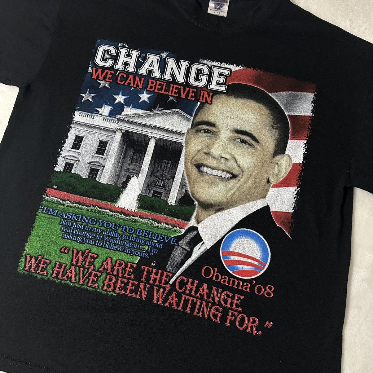 Jerzees 2008 Barack Obama T-Shirt Size US L / EU 52-54 / 3 - 2 Thumbnail