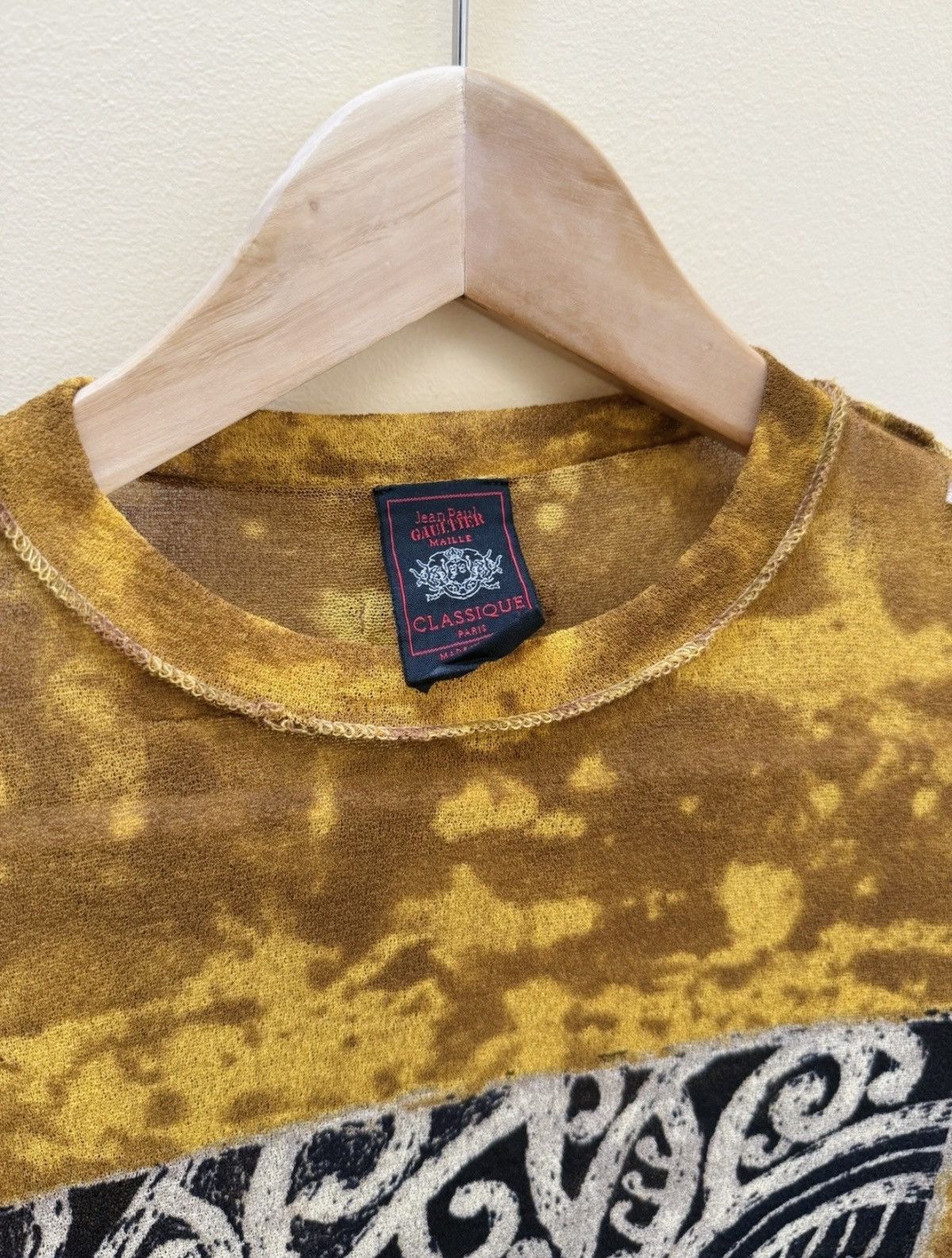 Jean Paul Gaultier SS 1996 JEAN PAUL GAULTIER Classique Long Sleeve Mesh Top S Size S / US 4 / IT 40 - 2 Thumbnail