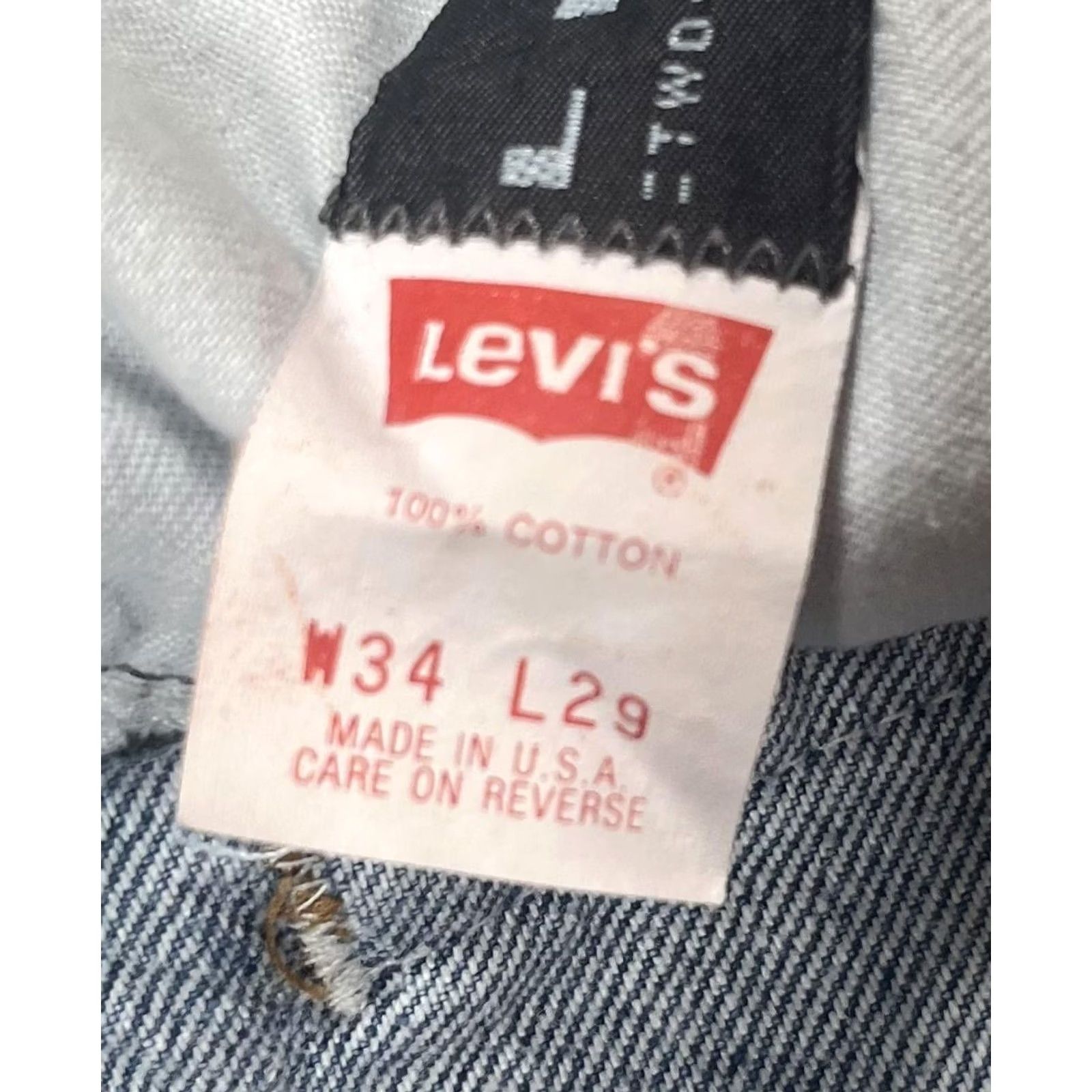 Levi's VINTAGE Levi's Jeans Mens 34x29 Blue Acid Wash Denim Straight Leg Made USA 80s Size US 34 / EU 50 - 3 Thumbnail