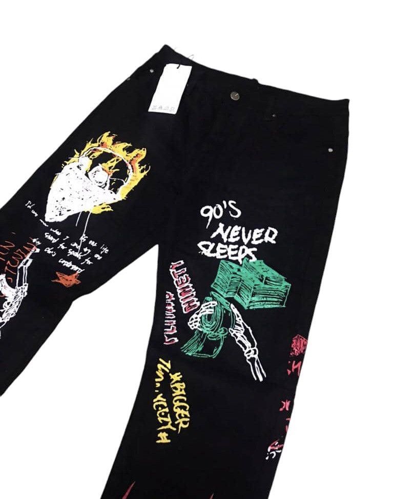 Hysteric Glamour 🔥🔥Japanese Brand Ovp Split Fire Slim Fit Denim Jeans Size US 32 / EU 48 - 3 Thumbnail