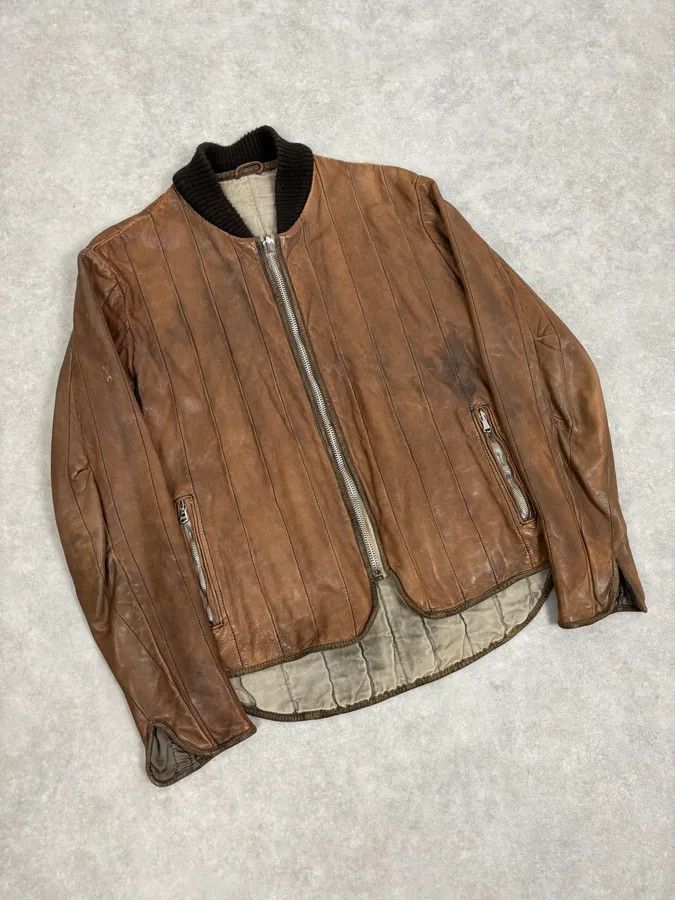 Giorgio Brato 2000s Giorgio Brato Brown Leather Bomber Jacket Size US S / EU 44-46 / 1 - 4 Thumbnail