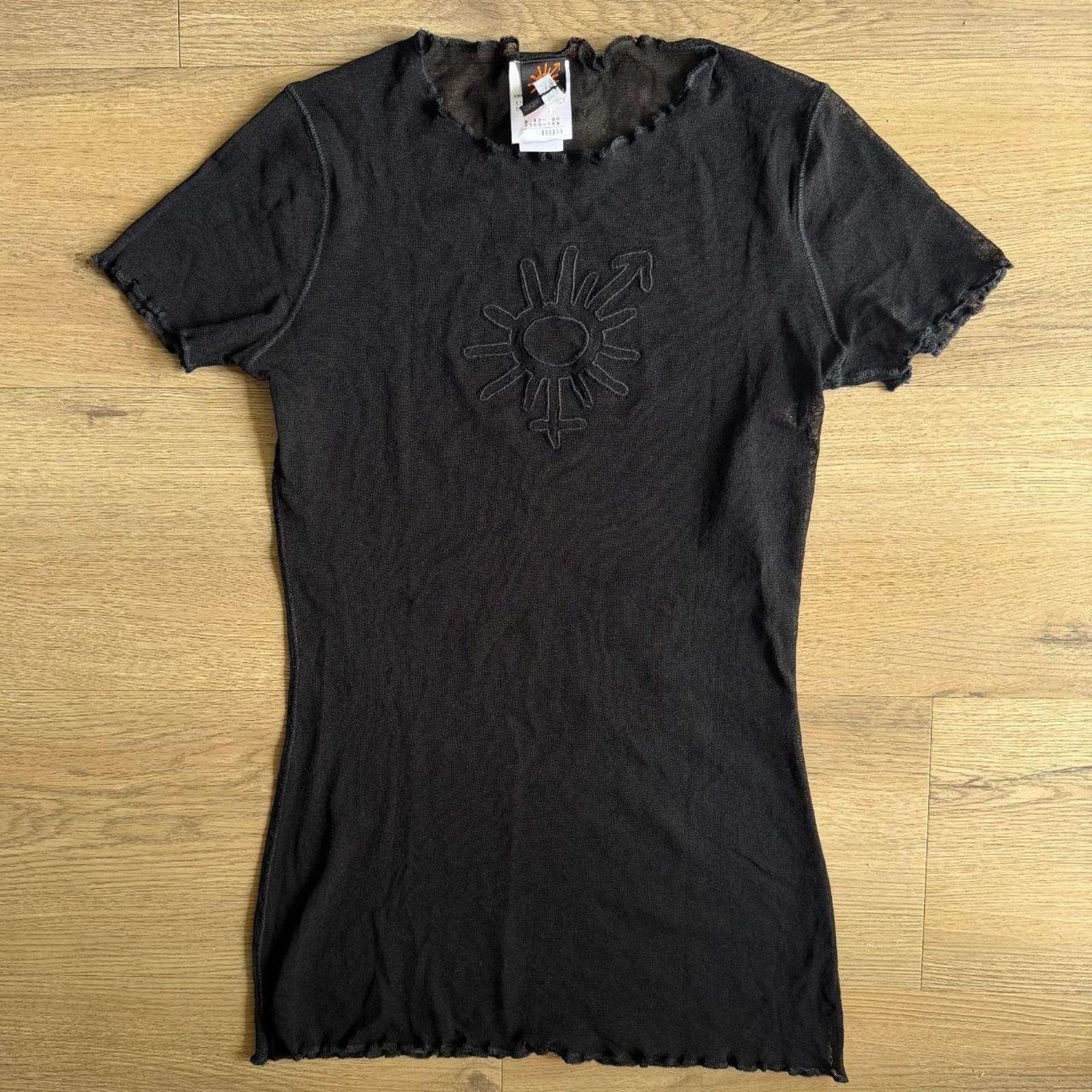 Jean Paul Gaultier Jean Paul Gaultier Soleil Sun Embroidered Mesh T-shirt Black Size M / US 6-8 / IT 42-44 - 1 Thumbnail