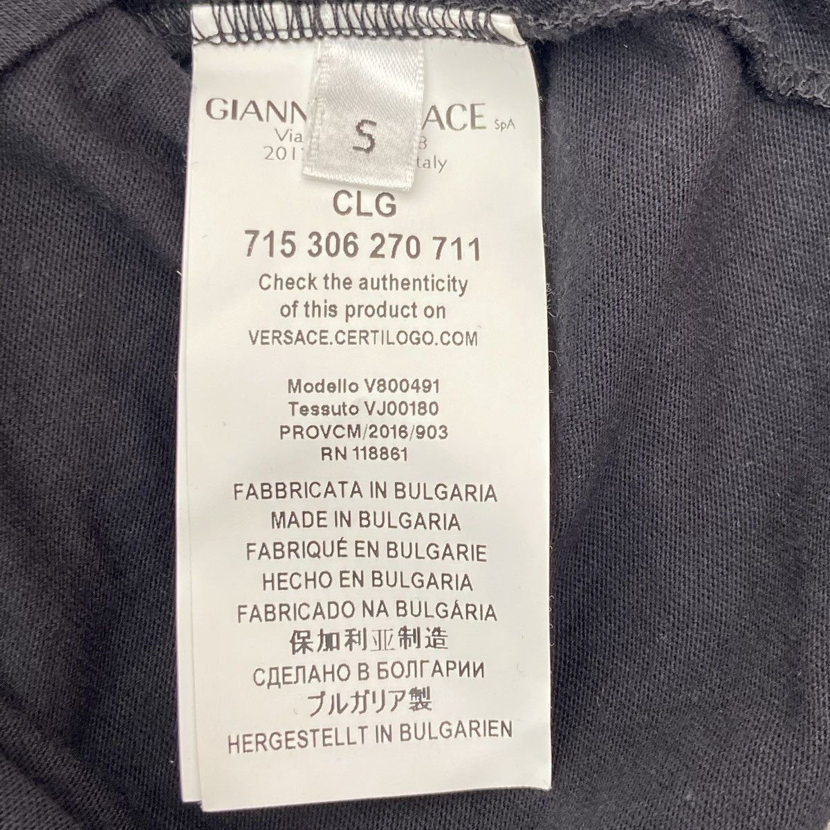 Versace Versace Versace Jeans Crew Neck Long Sleeve K26WX Size US S / EU 44-46 / 1 - 6 Thumbnail